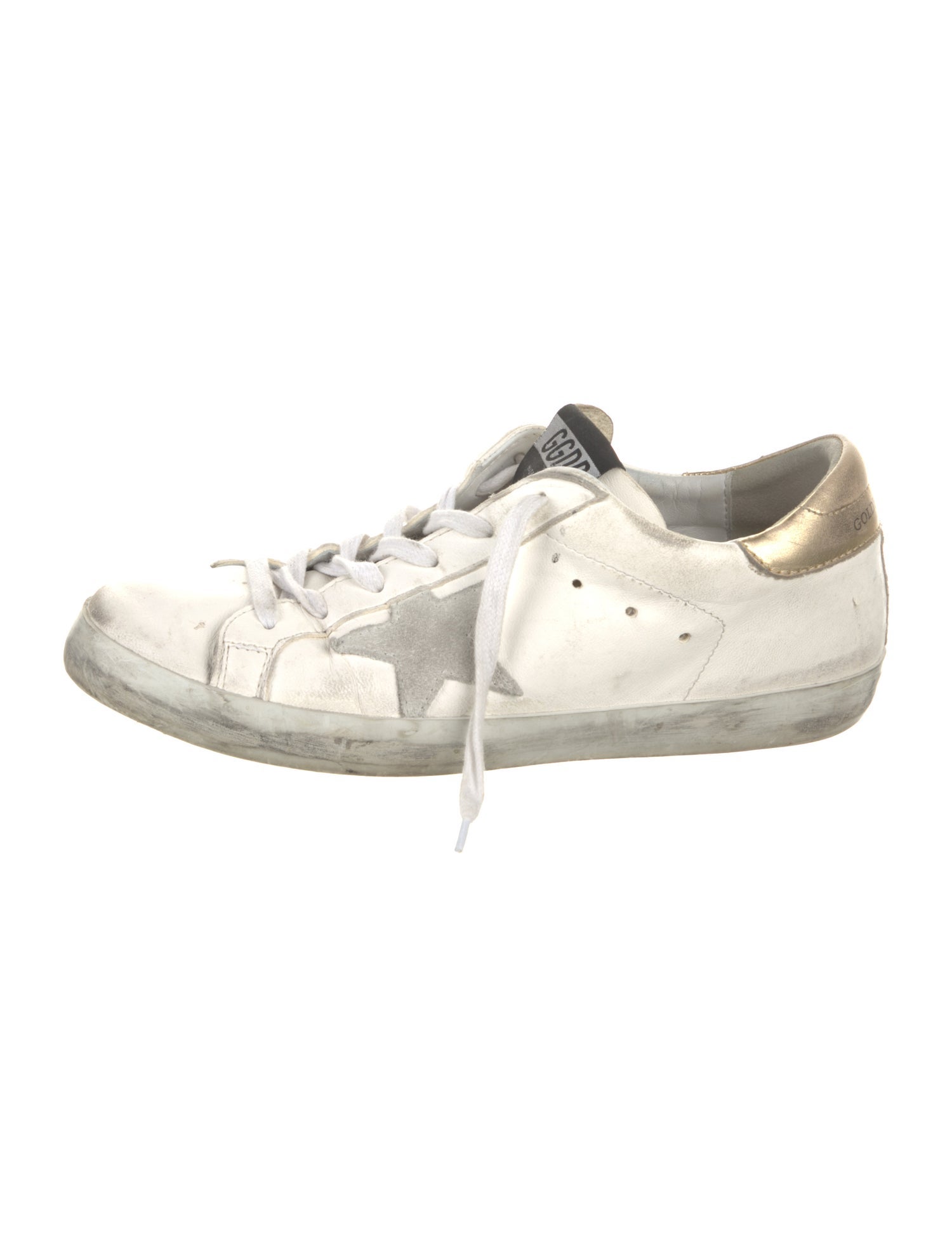 Golden Goose Leather Distressed Accents Sneakers