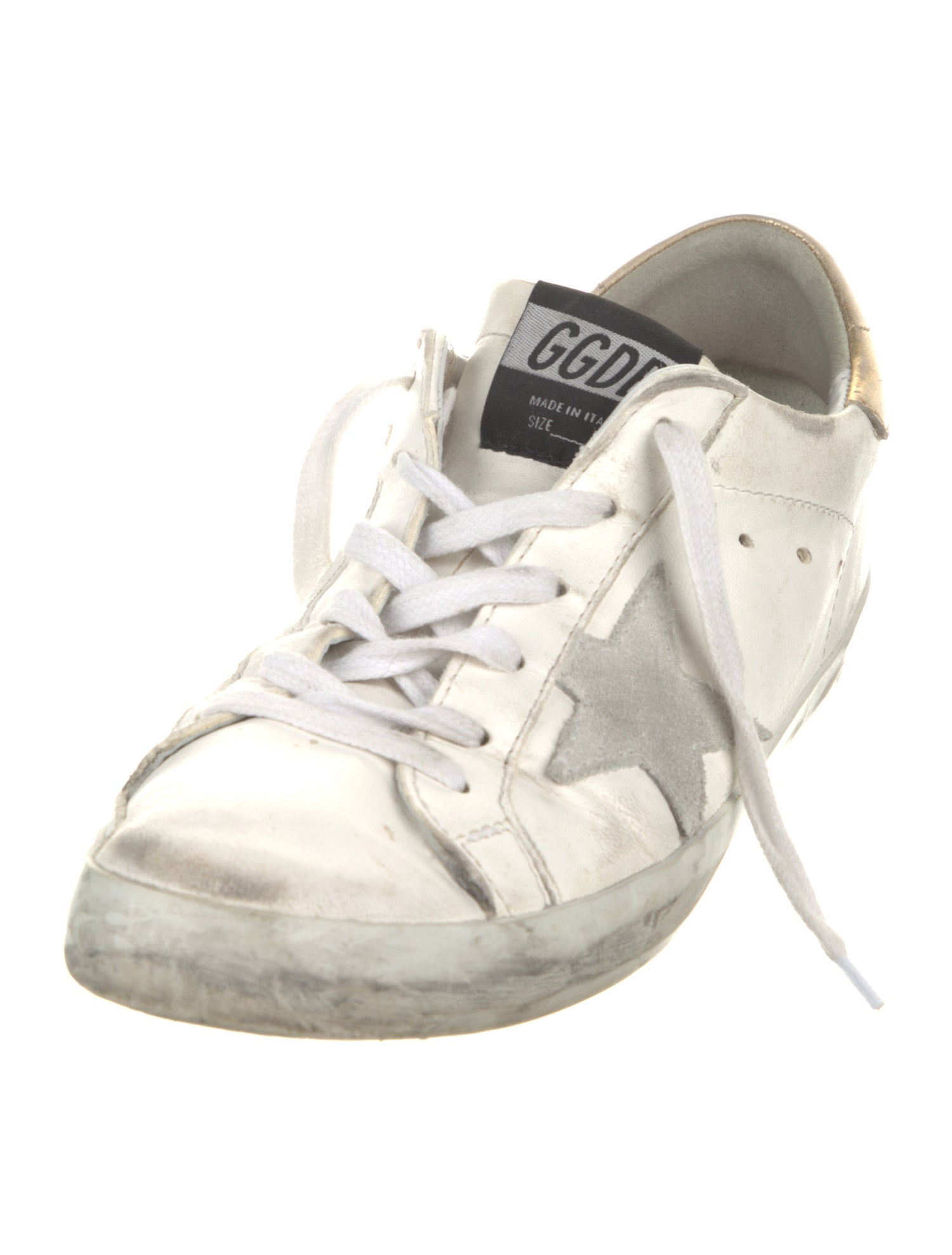 Golden Goose Leather Distressed Accents Sneakers