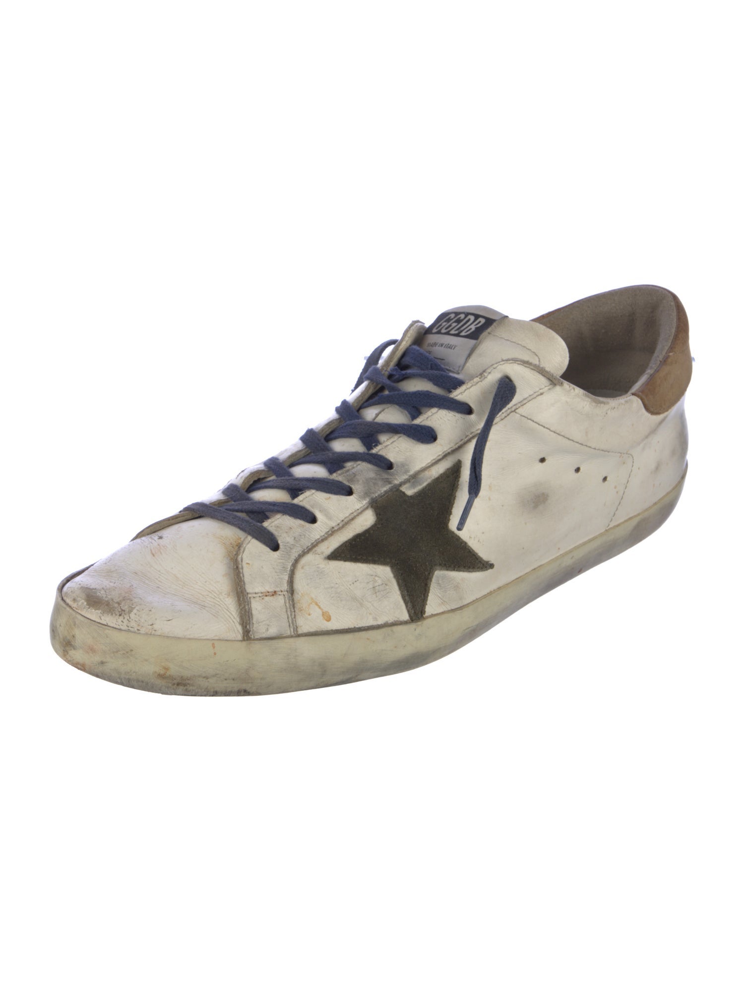 Golden Goose Leather Graphic Print Sneakers