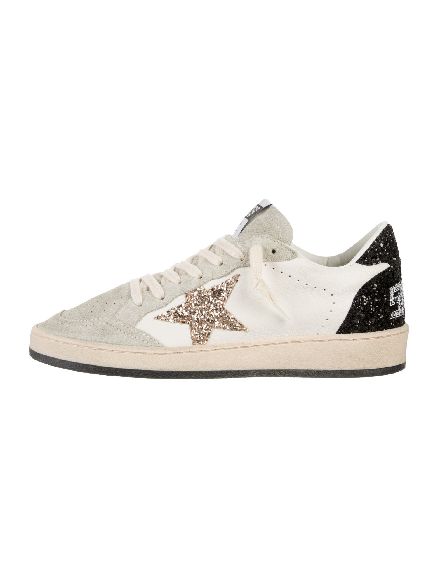 Golden Goose Leather Printed Sneakers
