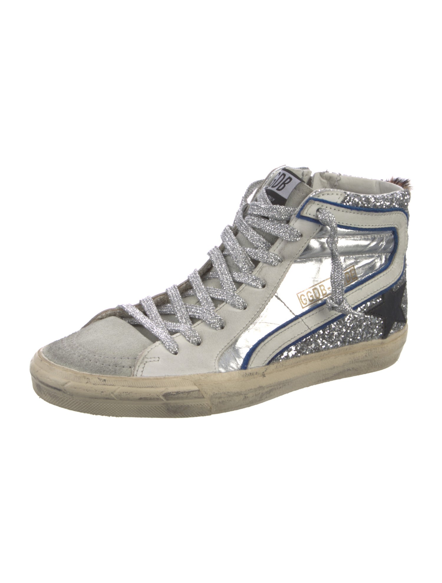 Golden Goose Glitter Colorblock Pattern Sneakers