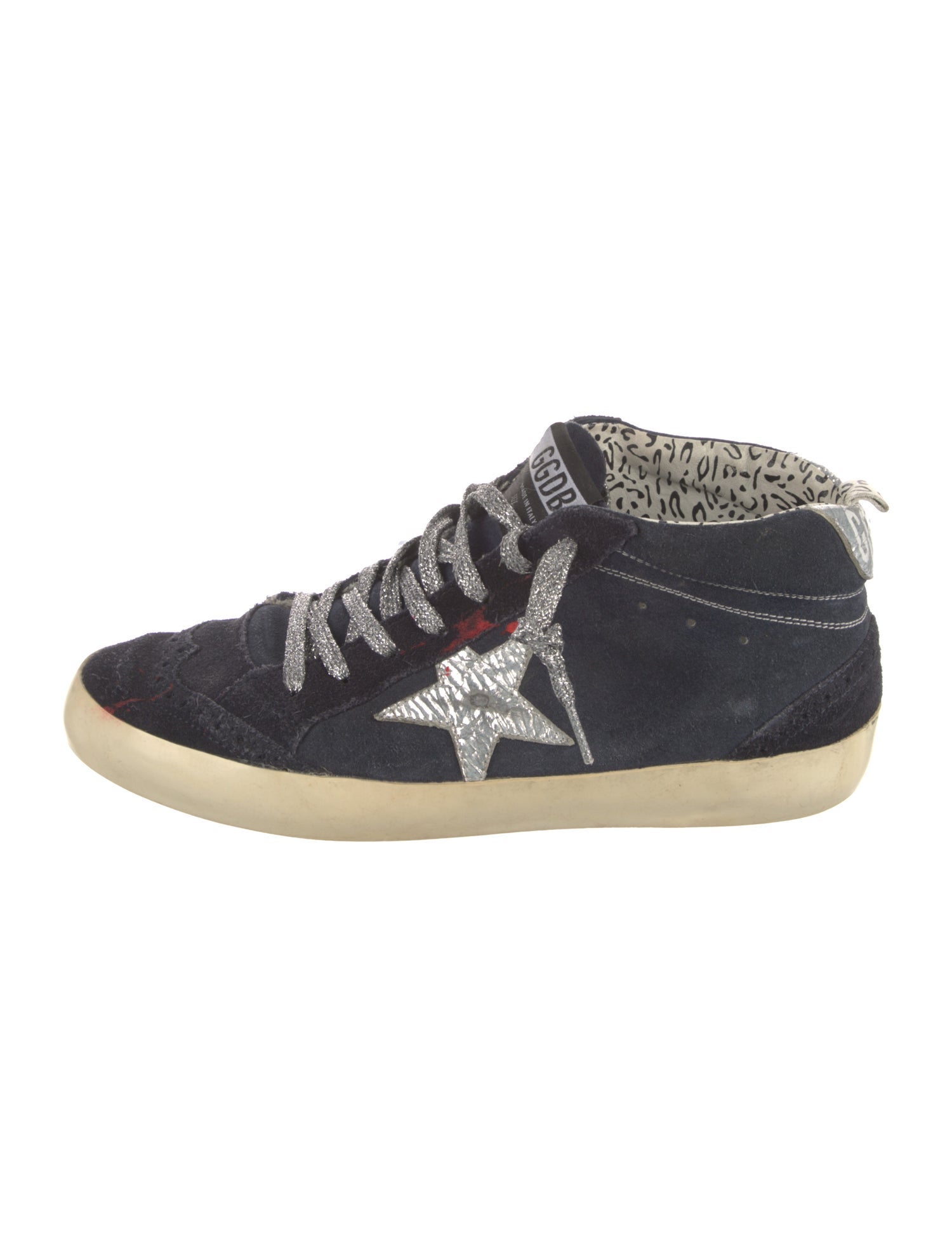 Golden Goose Suede Graphic Print Sneakers