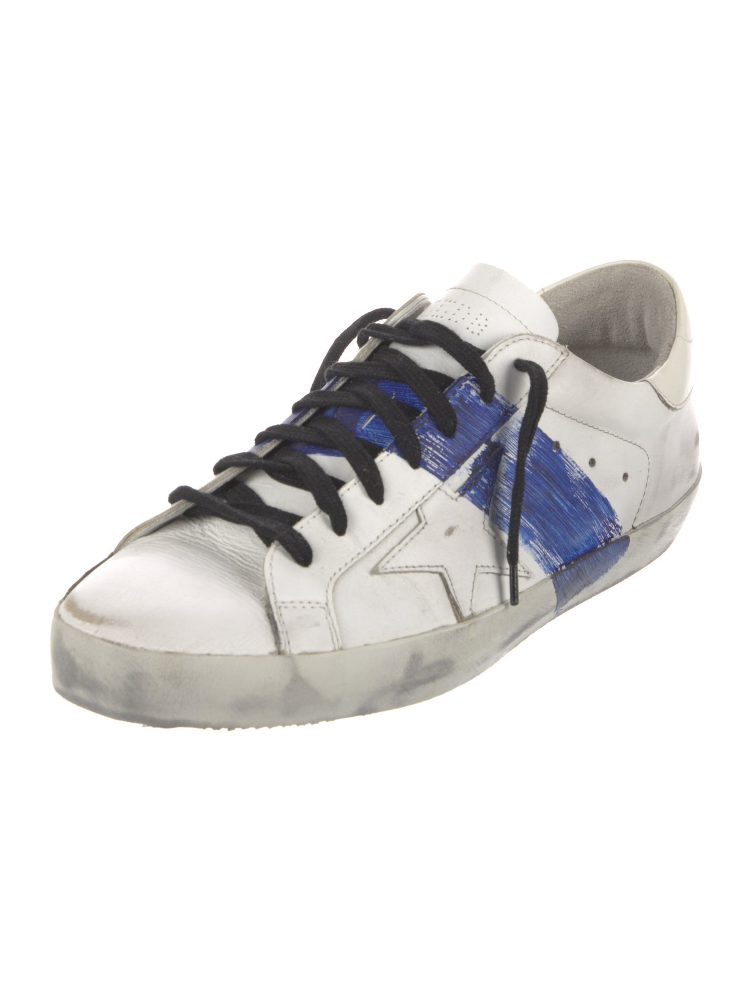 Golden Goose Leather Printed Sneakers