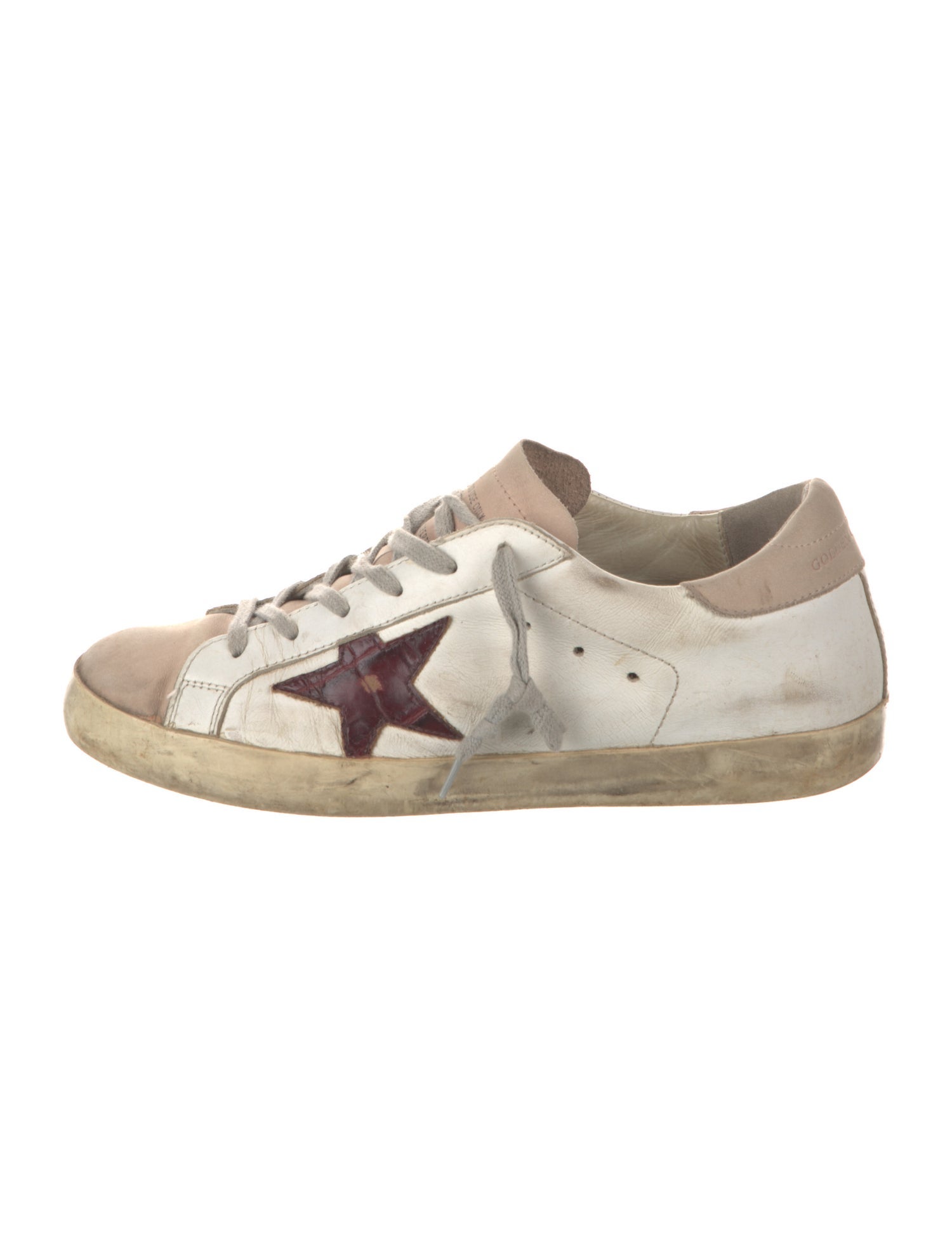 Golden Goose Leather Printed Sneakers