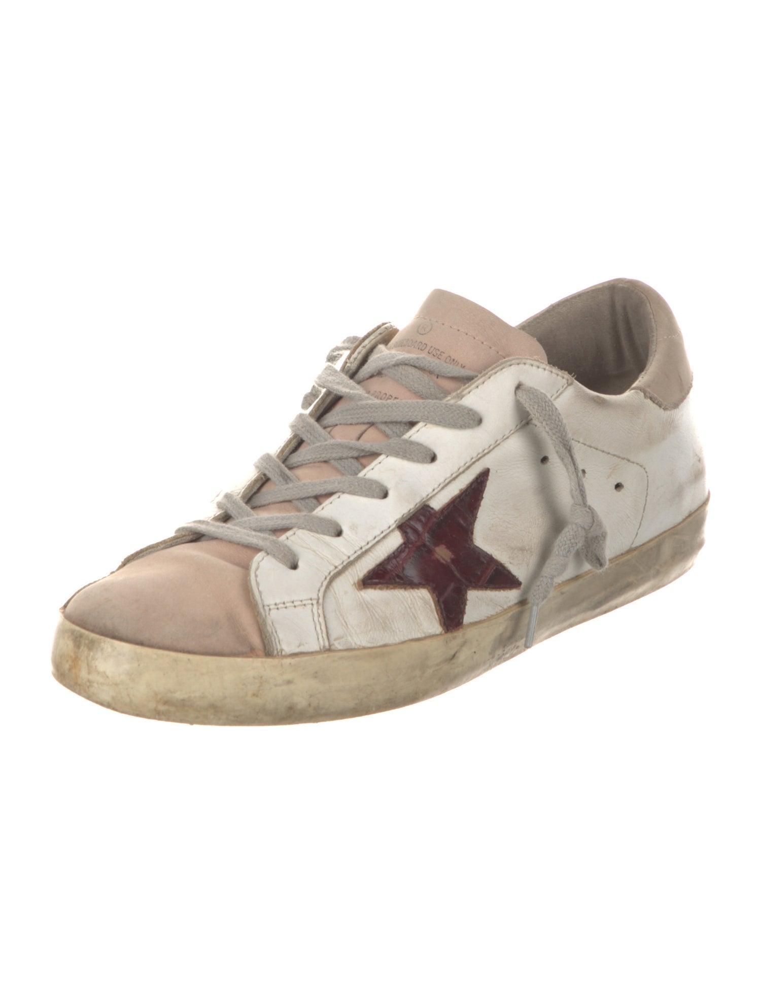 Golden Goose Leather Printed Sneakers