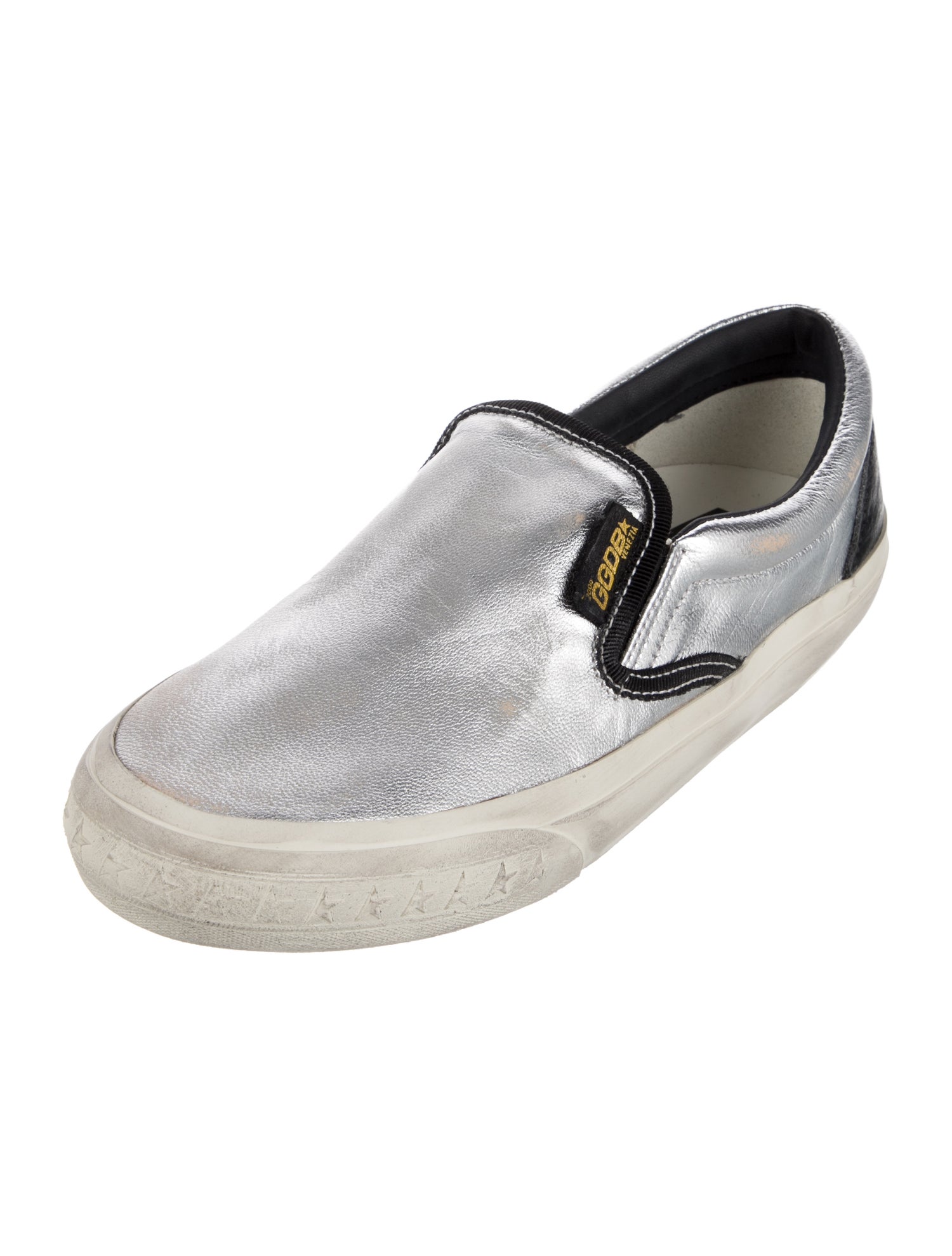 Golden Goose Leather Colorblock Pattern Sneakers