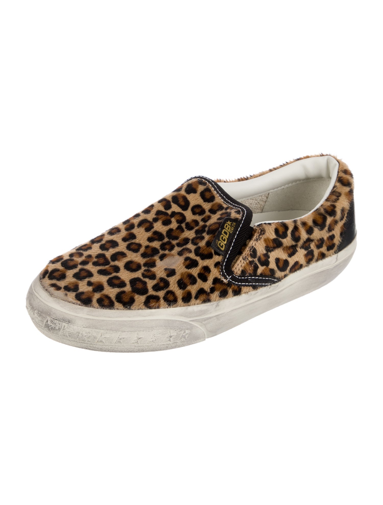 Golden Goose Ponyhair Animal Print Sneakers