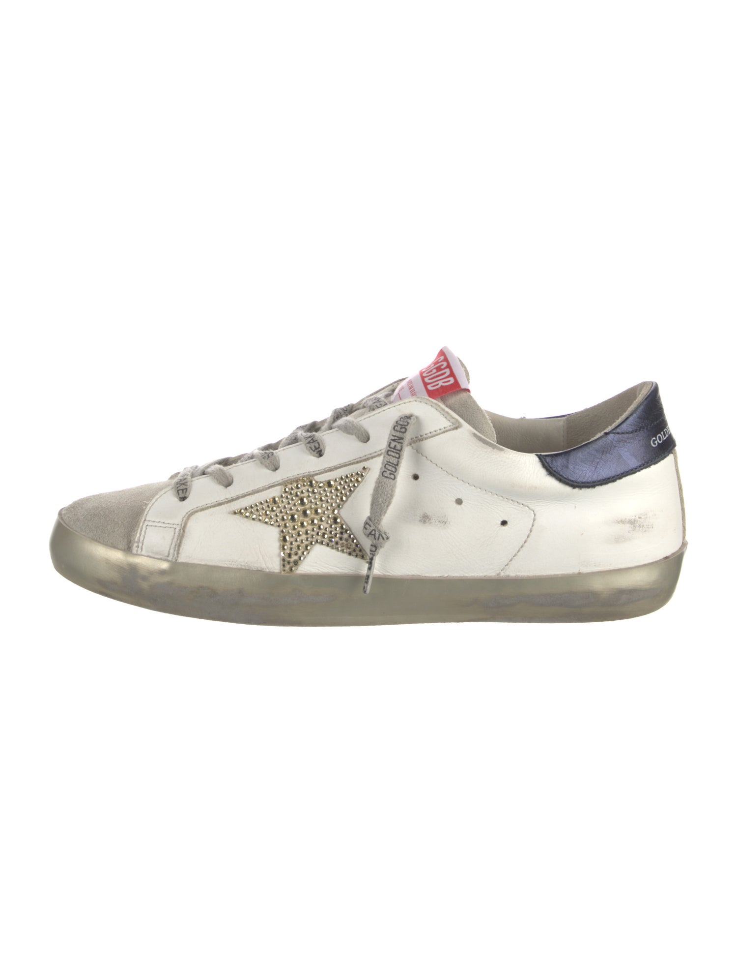 Golden Goose Leather Printed Sneakers