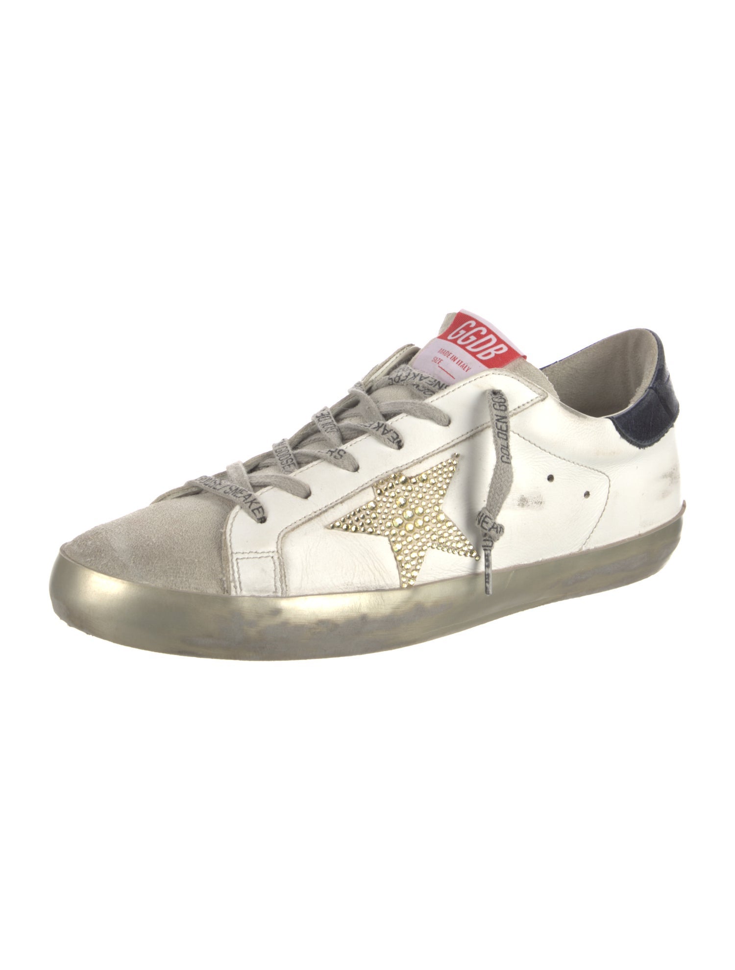 Golden Goose Leather Printed Sneakers