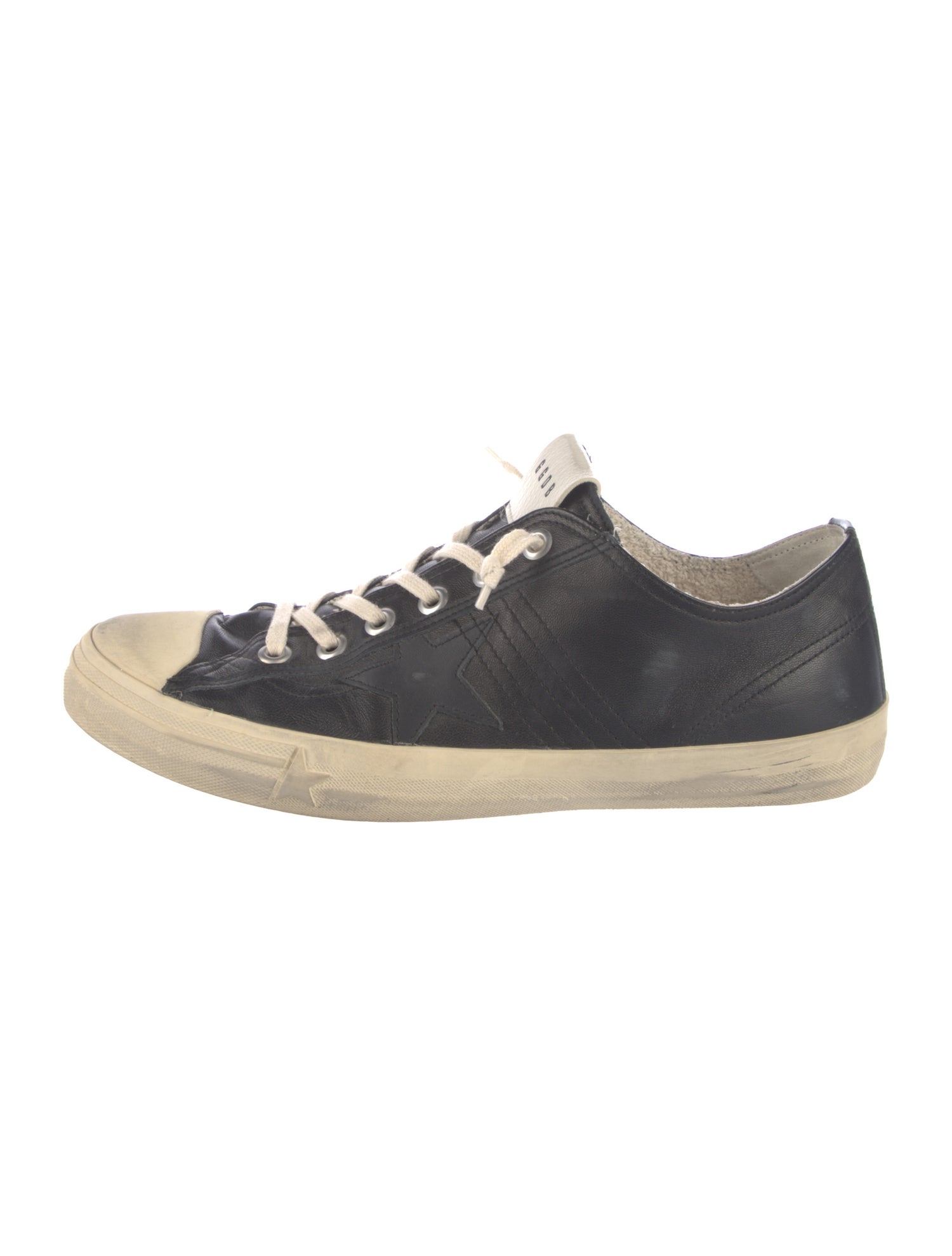 Golden Goose Leather Colorblock Pattern Sneakers
