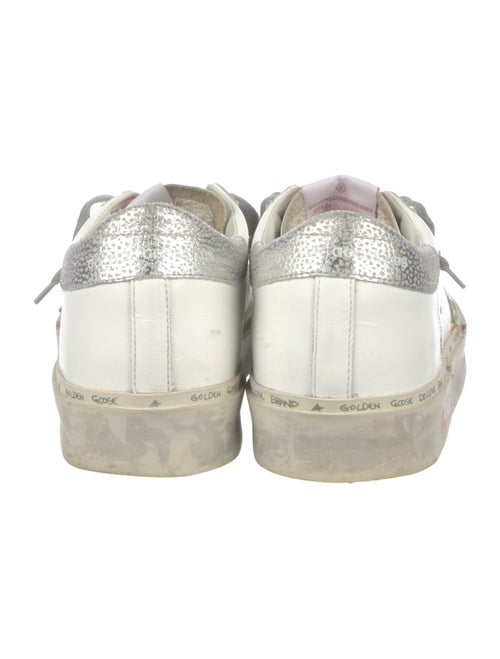 Golden Goose Leather Floral Print Sneakers