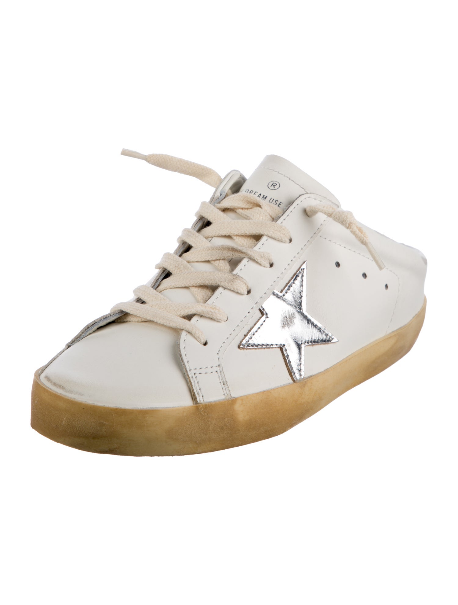 Golden Goose Leather Colorblock Pattern Sneakers