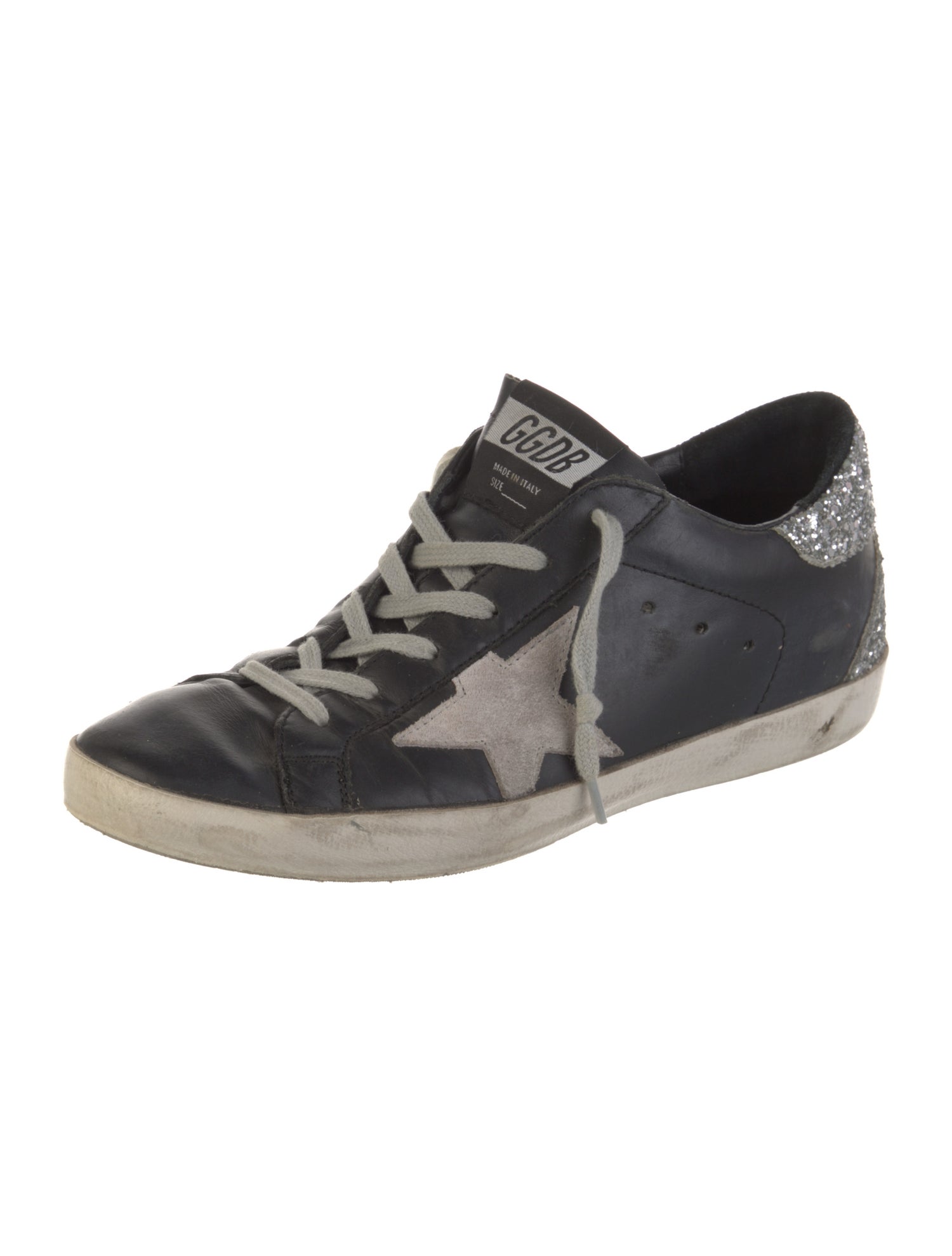 Golden Goose Leather Printed Sneakers