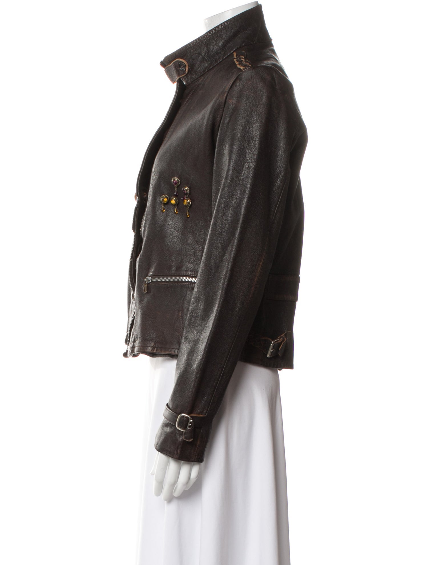Golden Goose Leather Biker Jacket