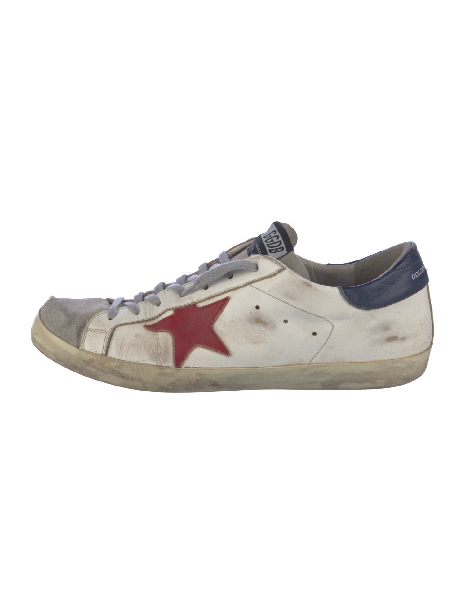 Golden Goose Leather Colorblock Pattern Sneakers
