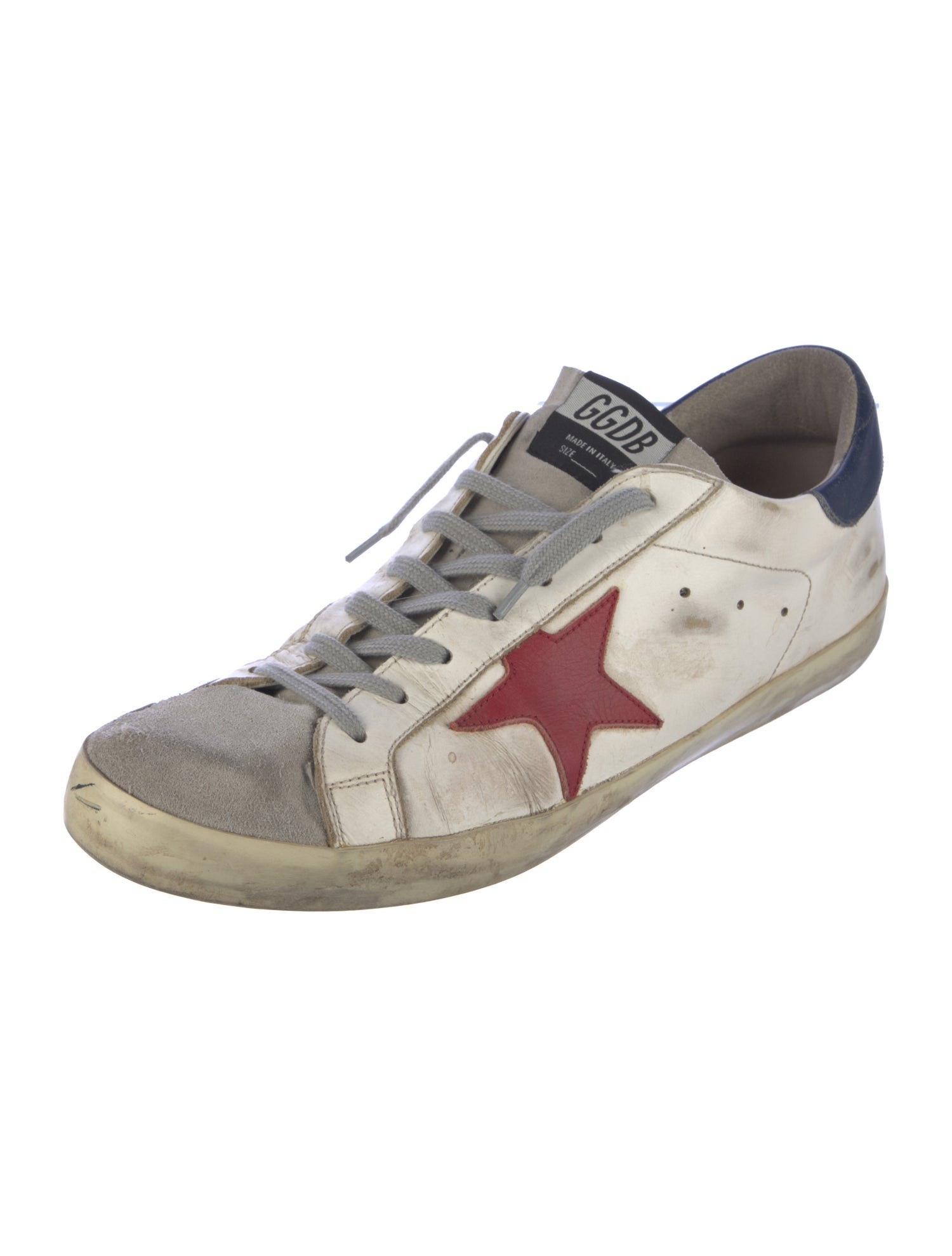 Golden Goose Leather Colorblock Pattern Sneakers