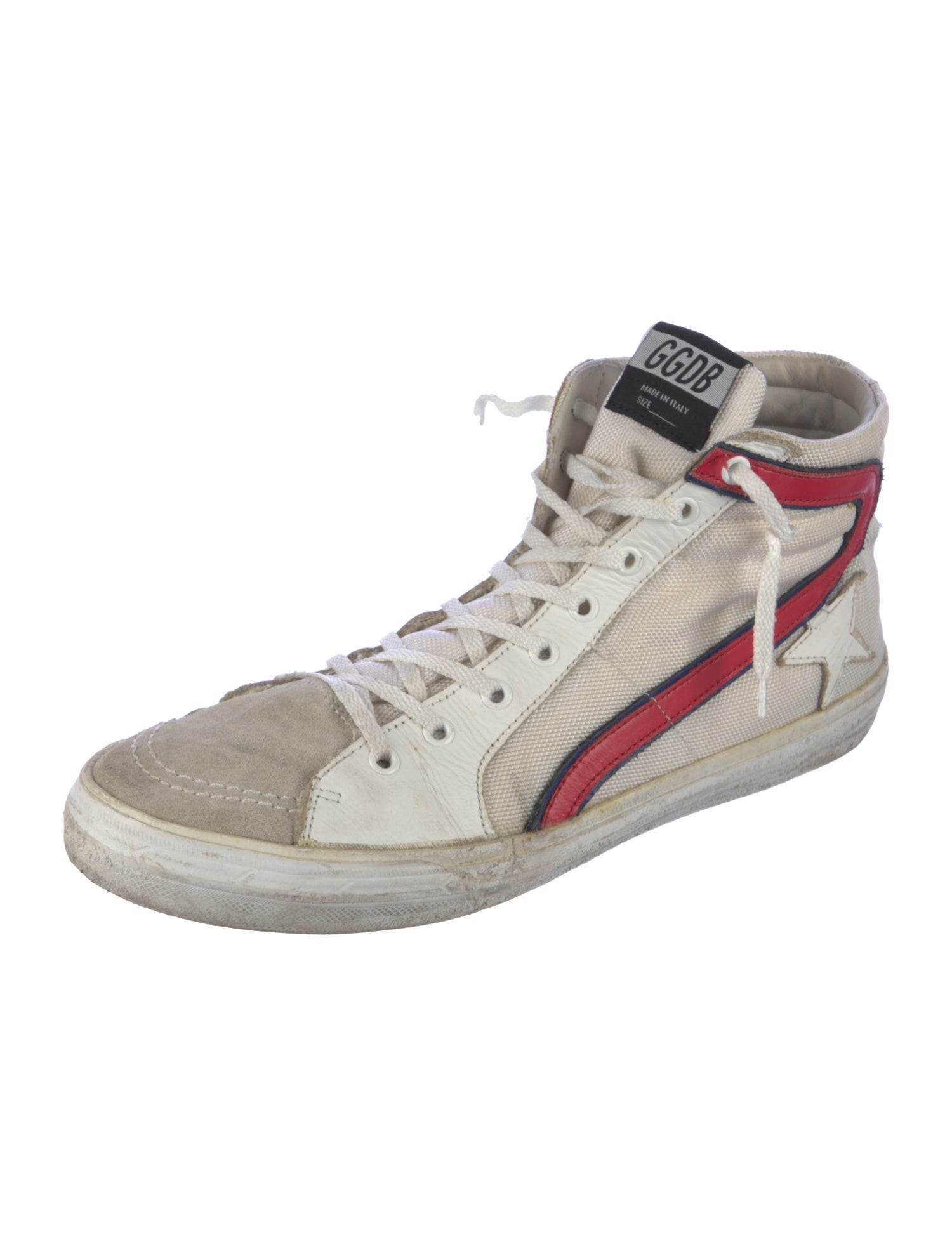 Golden Goose Canvas Colorblock Pattern Sneakers