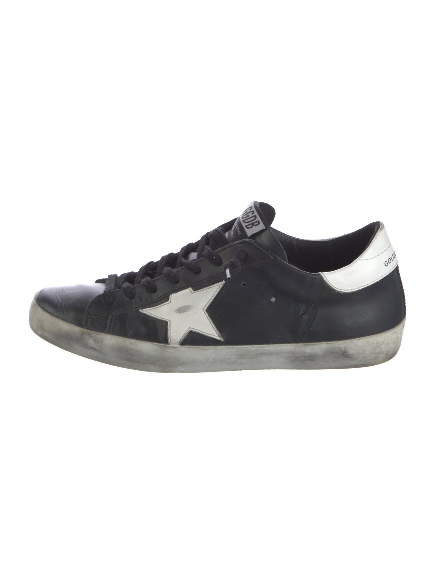 Golden Goose Leather Printed Sneakers