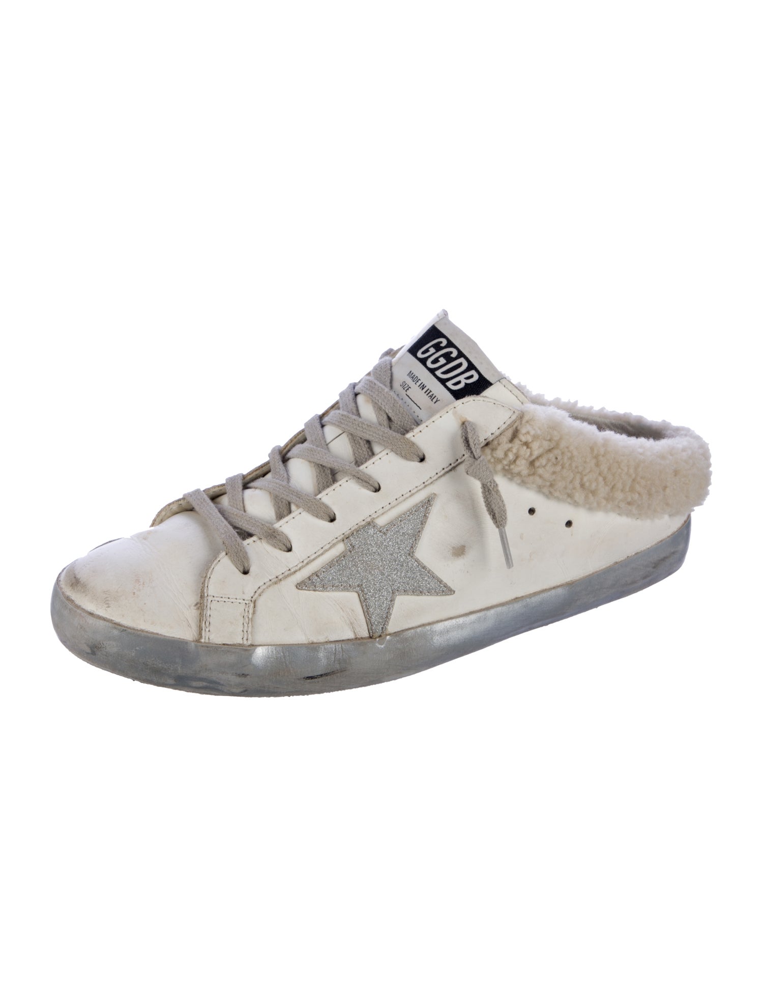 Golden Goose Leather Distressed Accents Sneakers