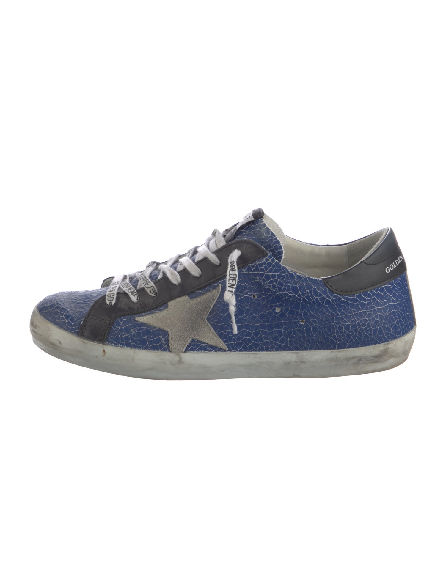 Golden Goose Leather Printed Sneakers