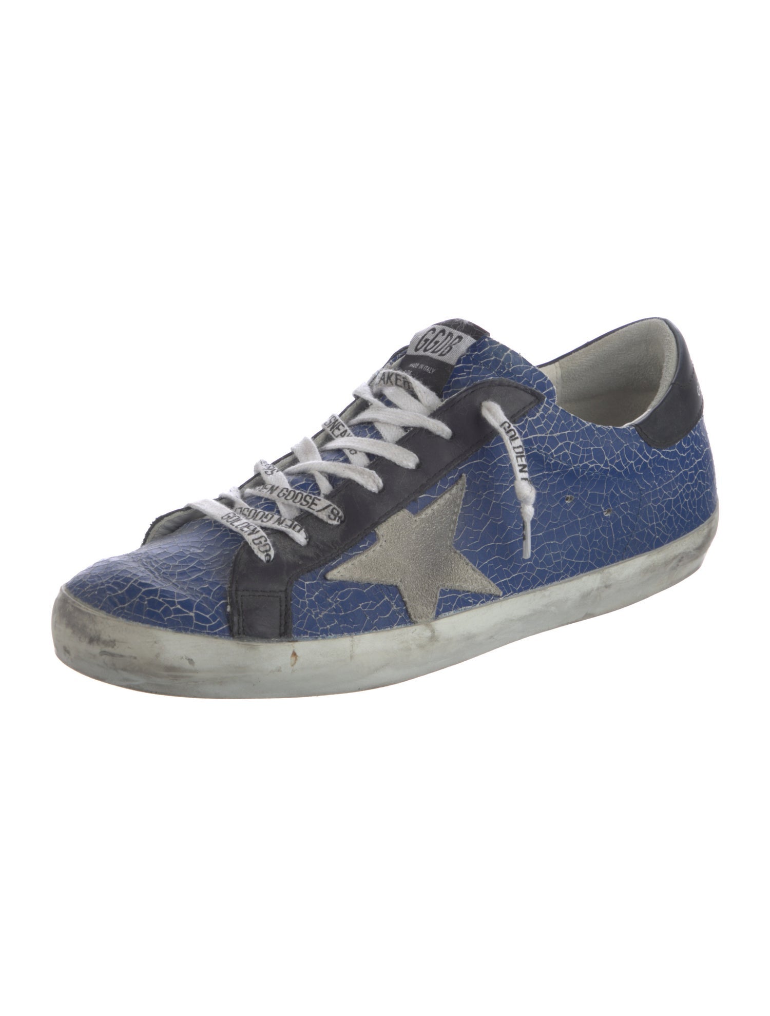 Golden Goose Leather Printed Sneakers
