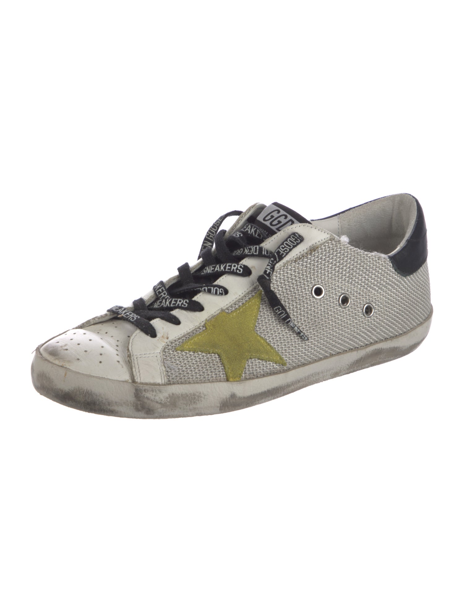 Golden Goose Leather Printed Sneakers