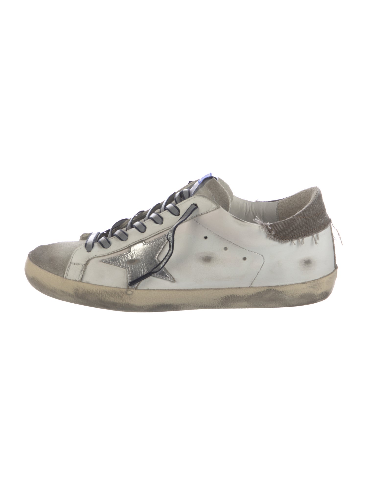 Golden Goose Leather Distressed Accents Sneakers