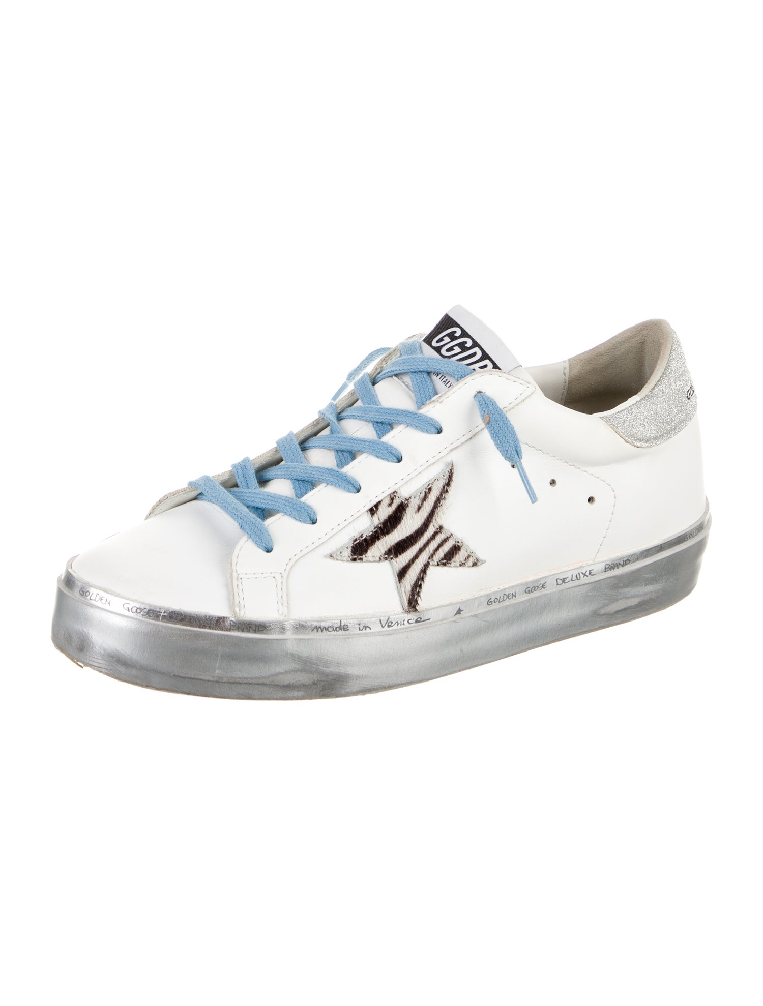 Golden Goose Leather Printed Sneakers