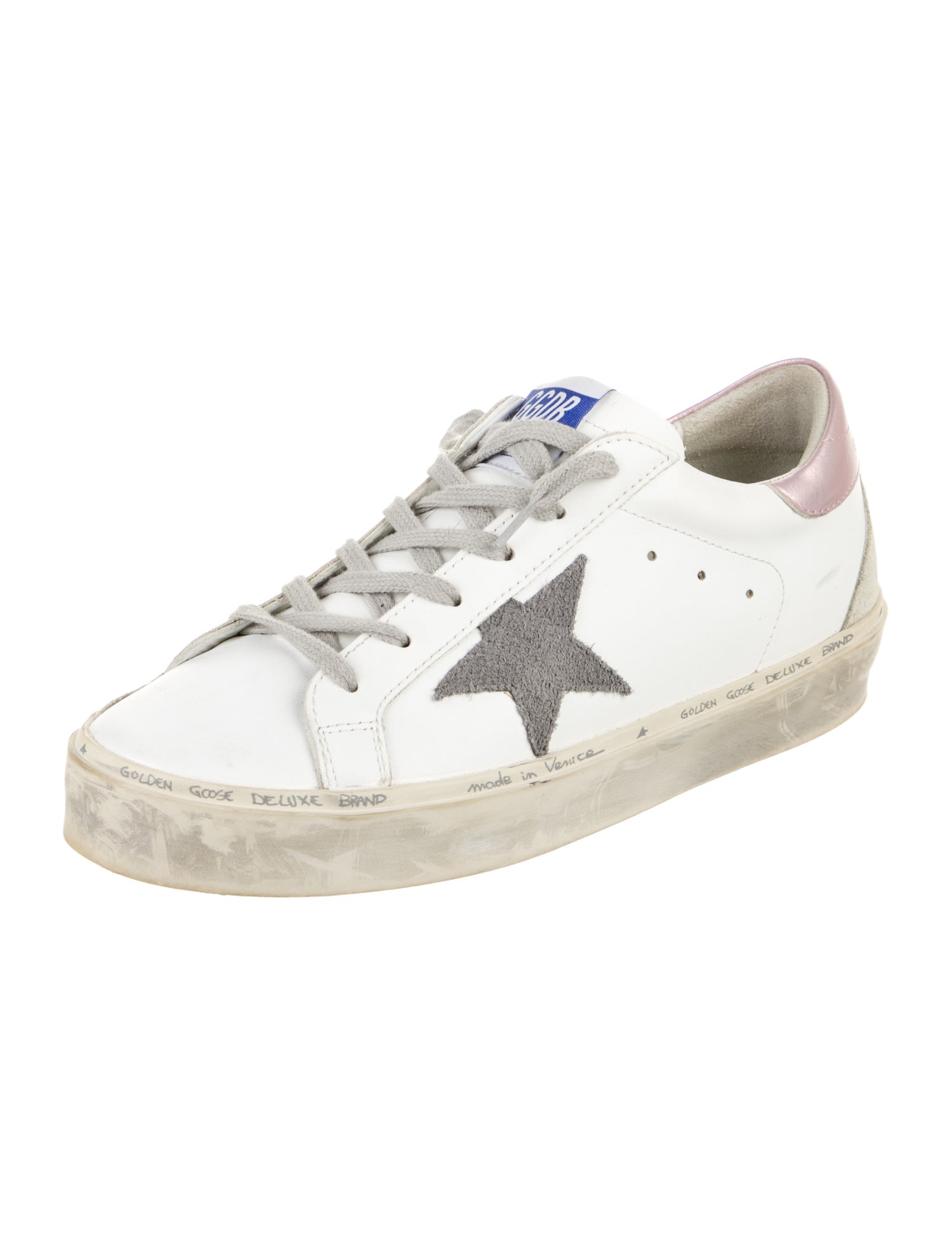 Golden Goose Leather Graphic Print Sneakers