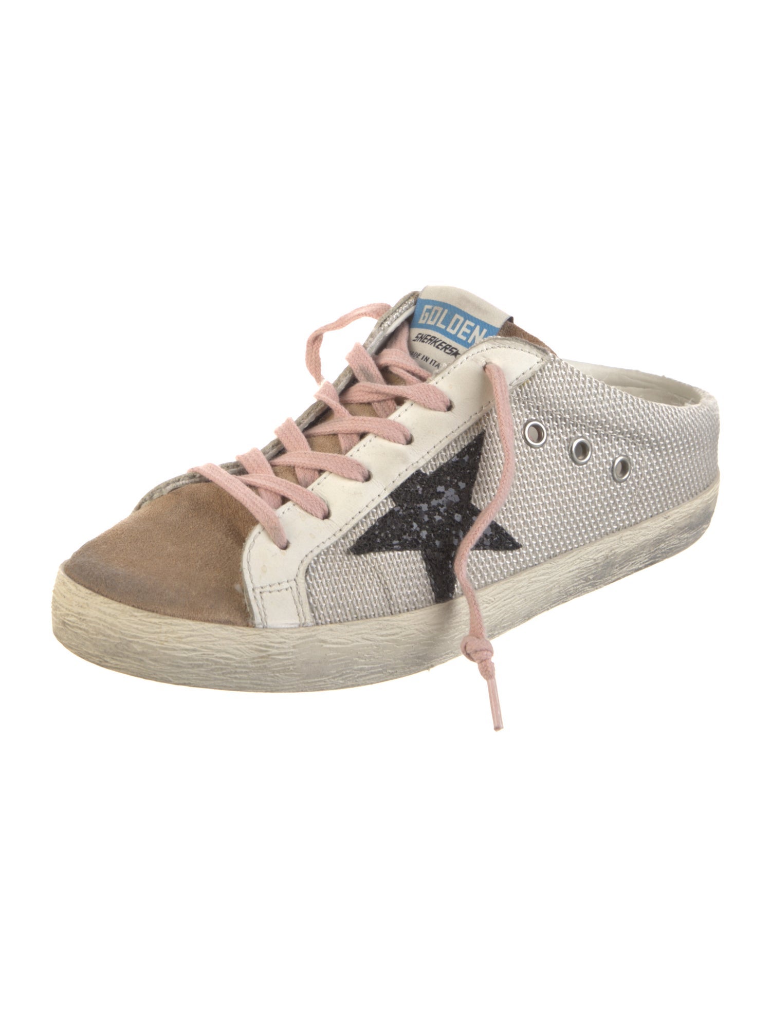 Golden Goose Mesh Colorblock Pattern Sneakers