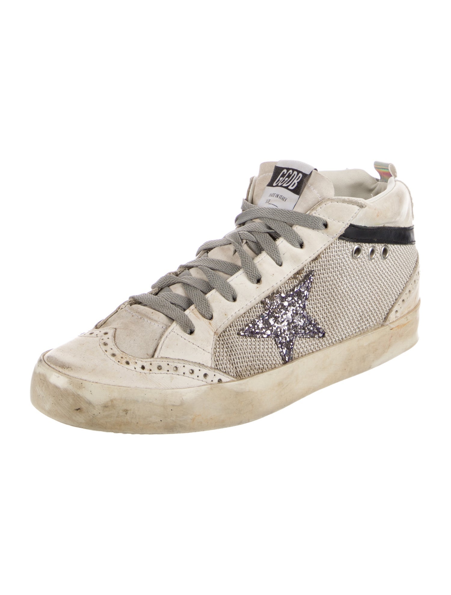 Golden Goose Leather Printed Sneakers