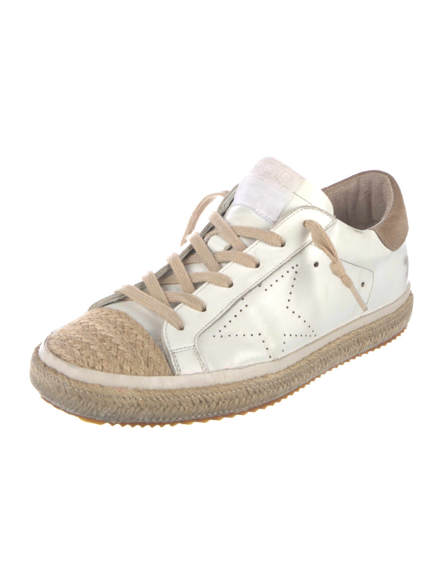 Golden Goose Leather Colorblock Pattern Sneakers