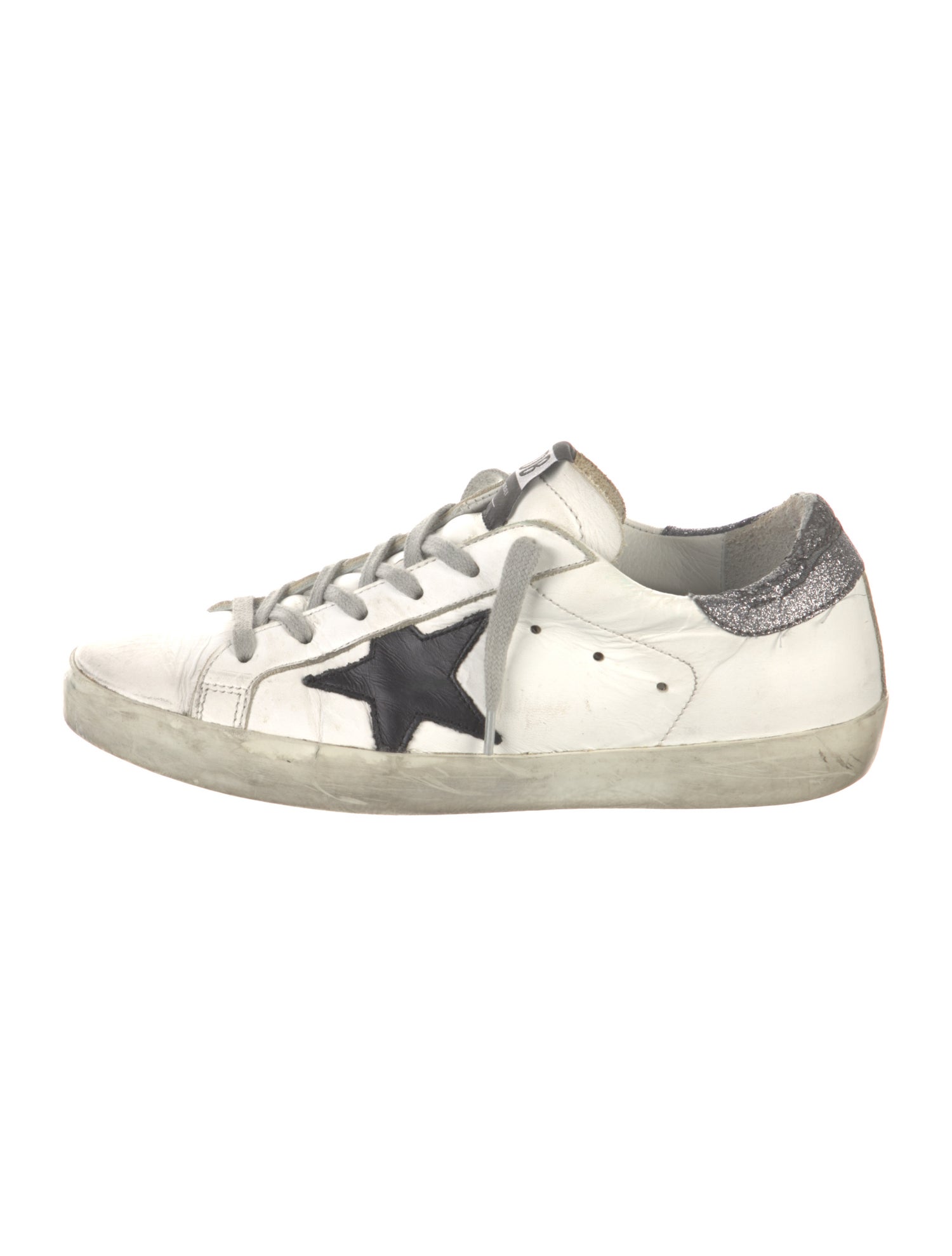 Golden Goose Leather Printed Sneakers