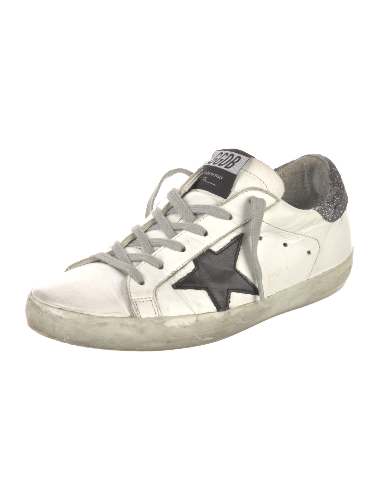 Golden Goose Leather Printed Sneakers