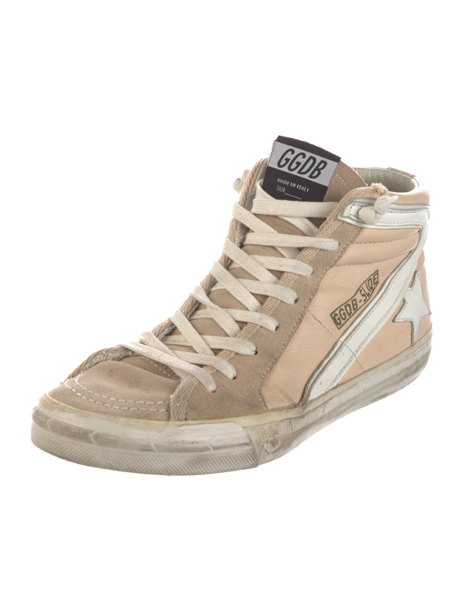 Golden Goose Leather Printed Sneakers