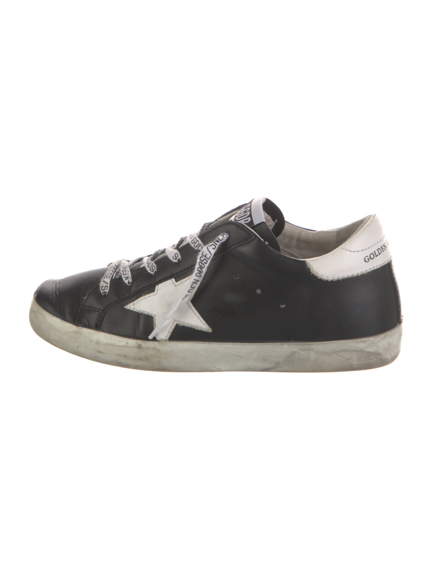 Golden Goose Leather Printed Sneakers