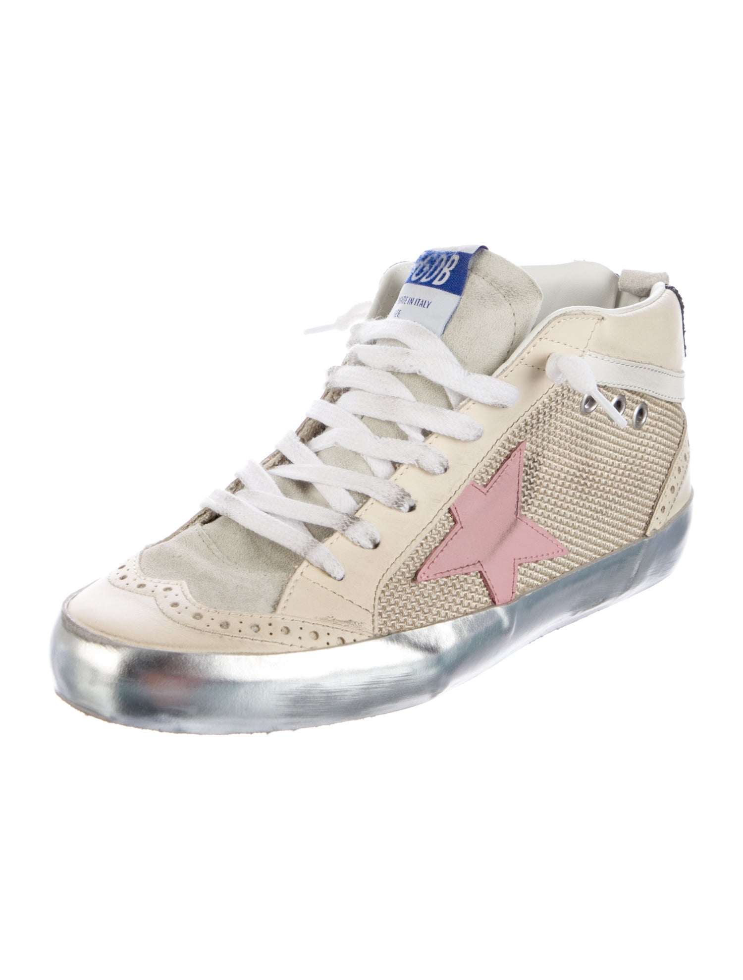 Golden Goose Leather Printed Sneakers