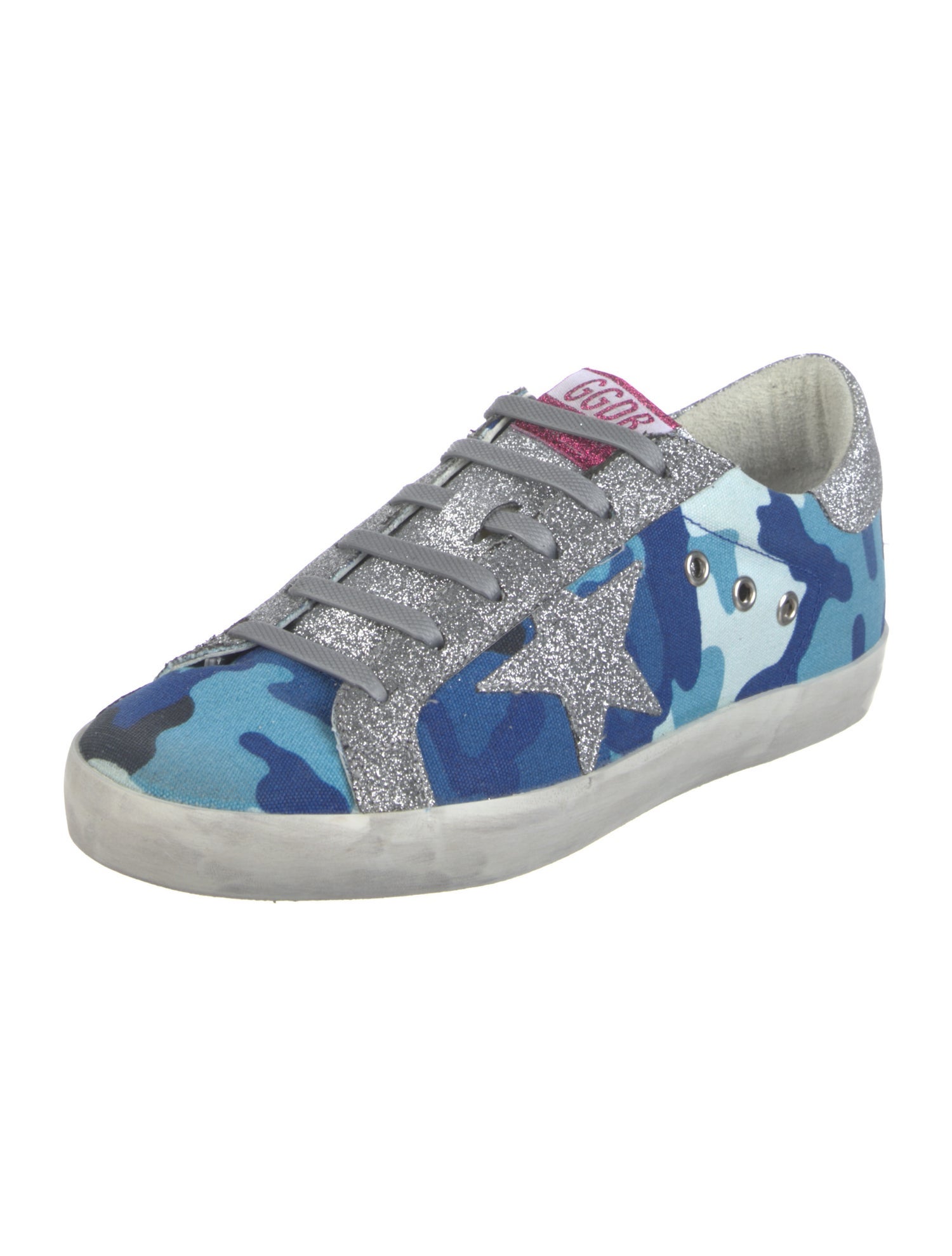 Golden Goose Canvas Printed Sneakers