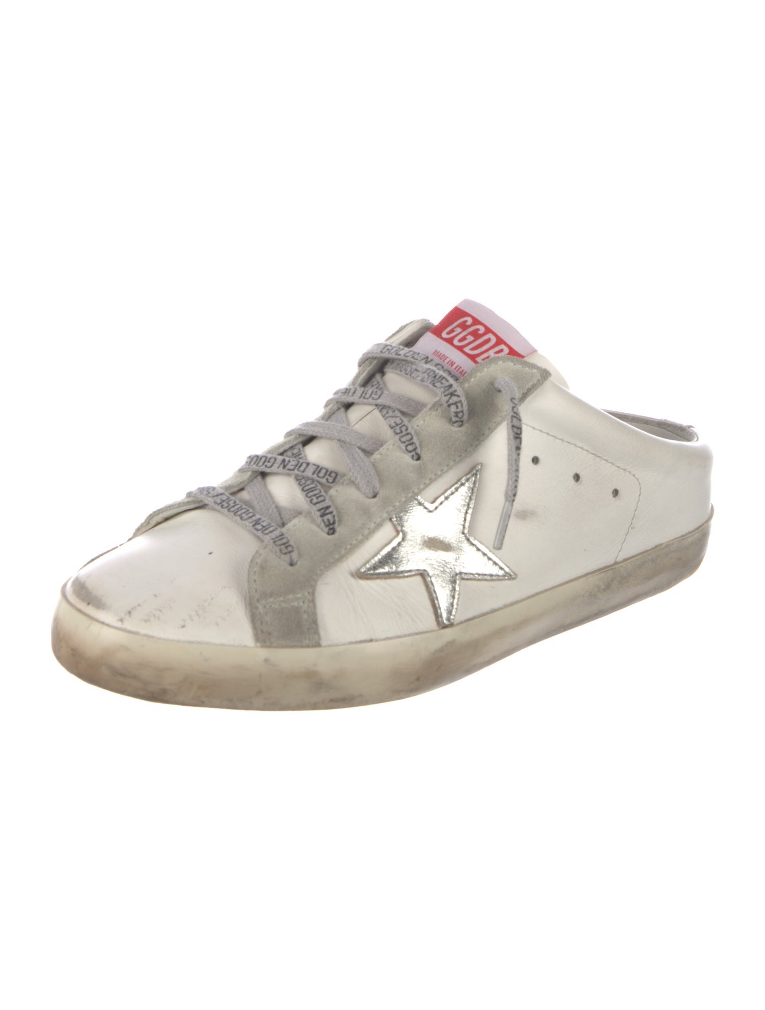 Golden Goose Leather Graphic Print Sneakers