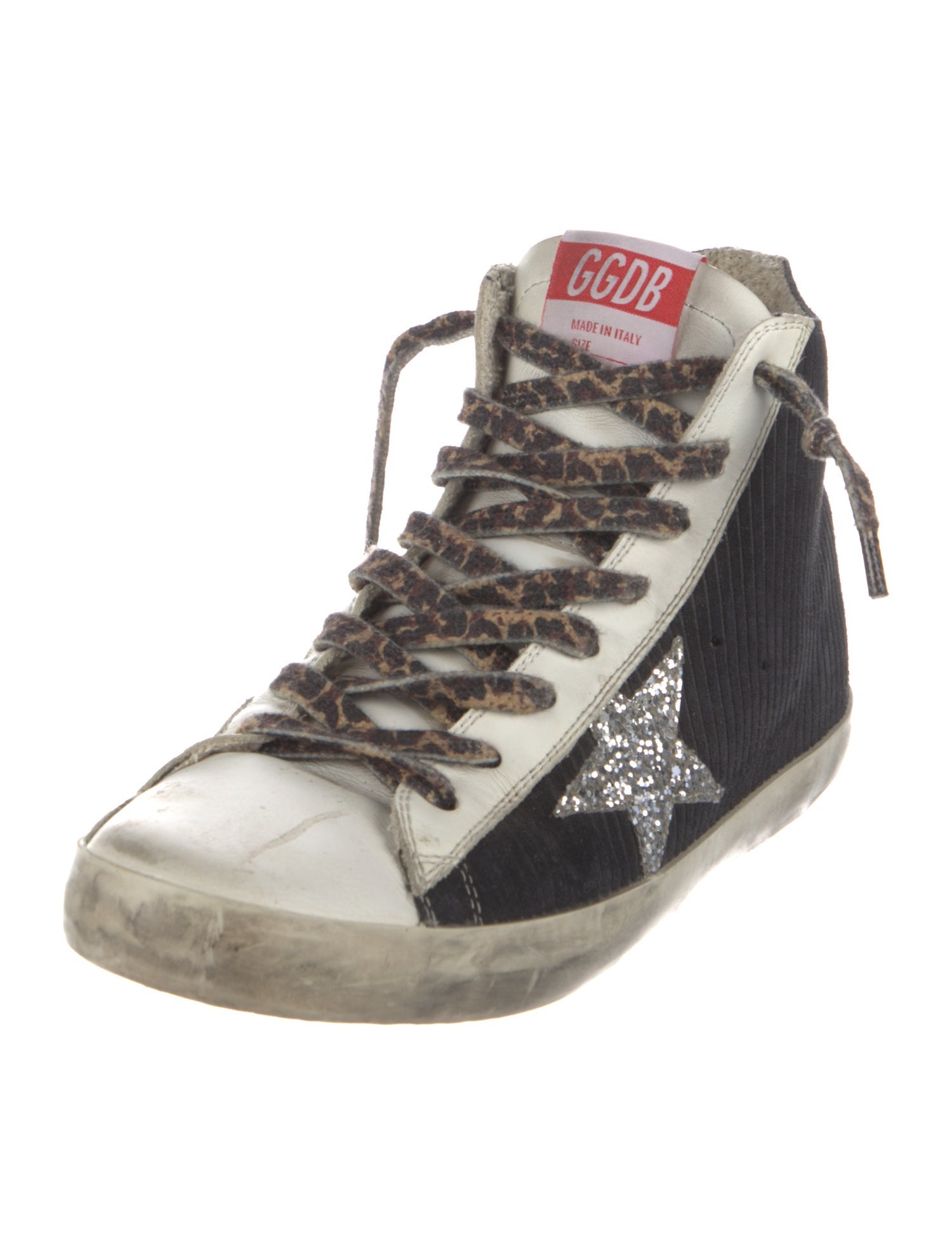 Golden Goose Leather Printed Sneakers