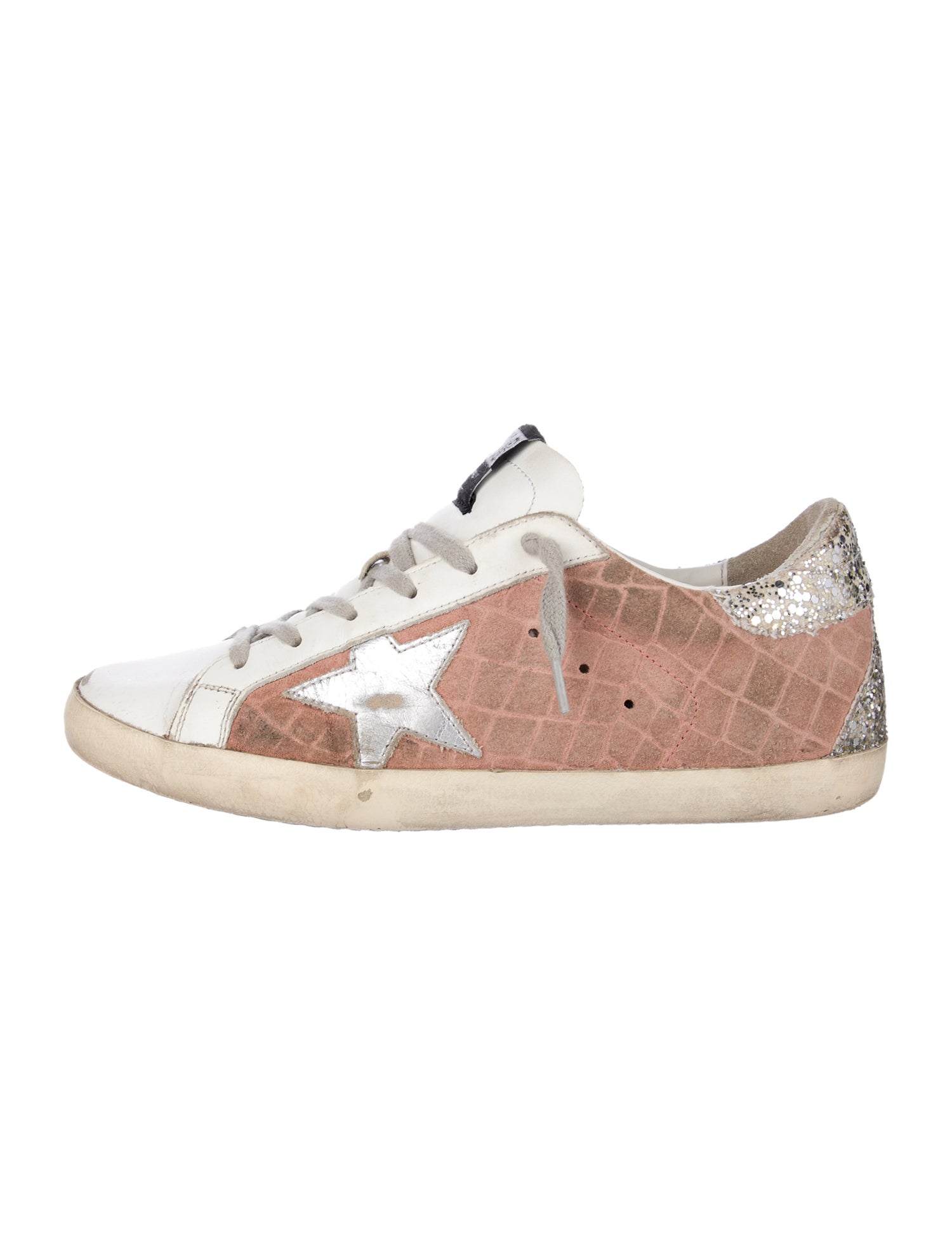 Golden Goose Suede Graphic Print Sneakers