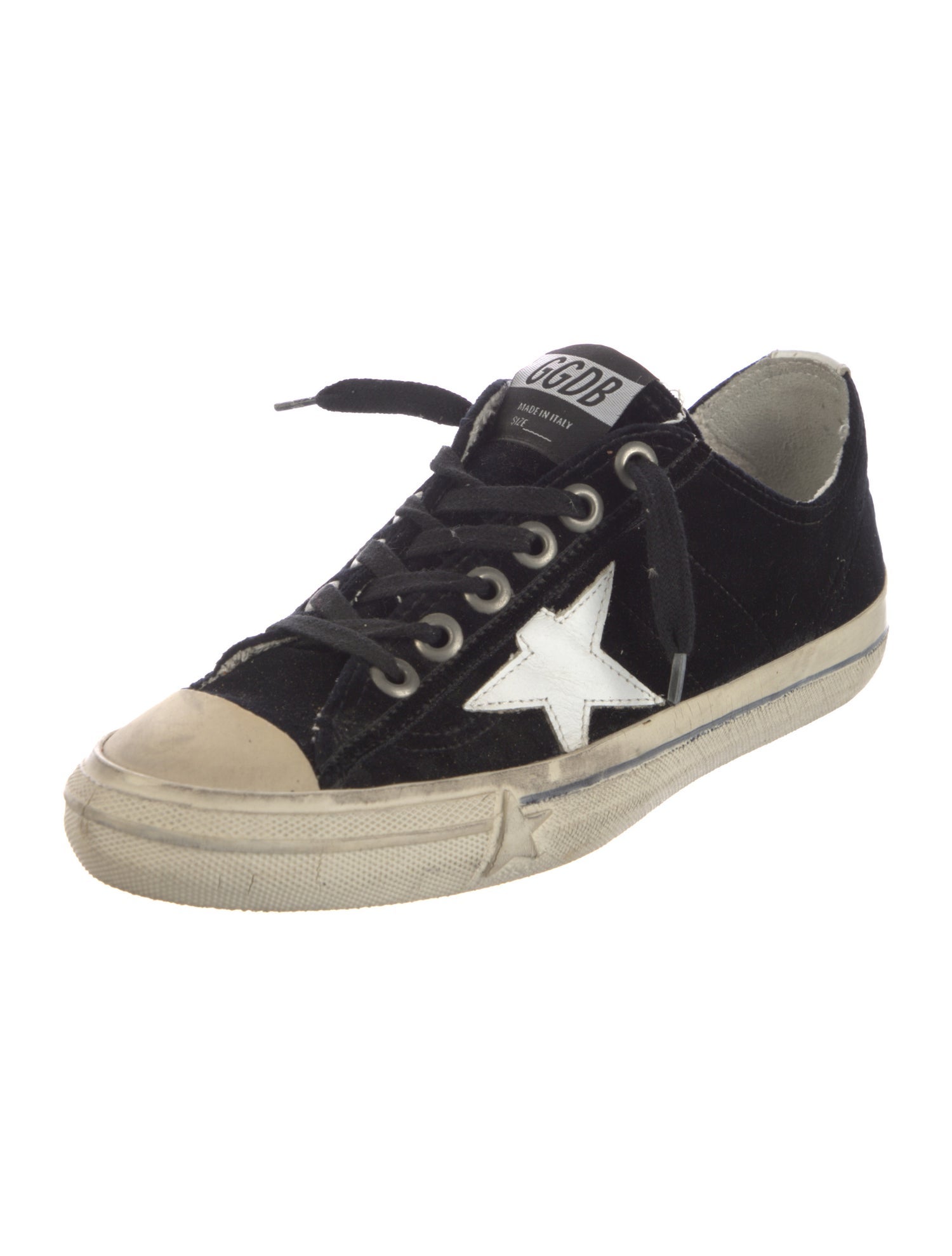 Golden Goose Velvet Distressed Accents Sneakers