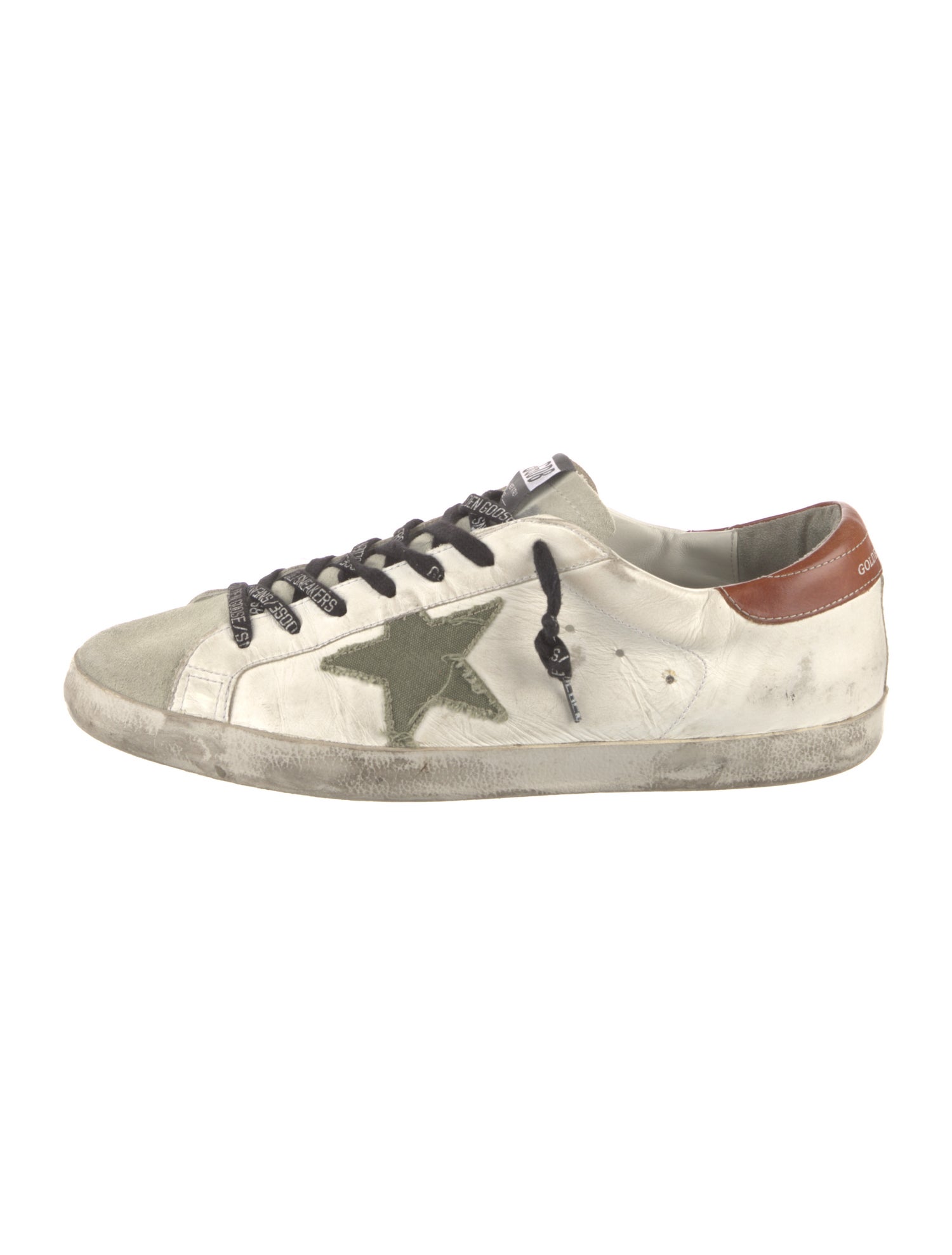 Golden Goose Leather Printed Sneakers