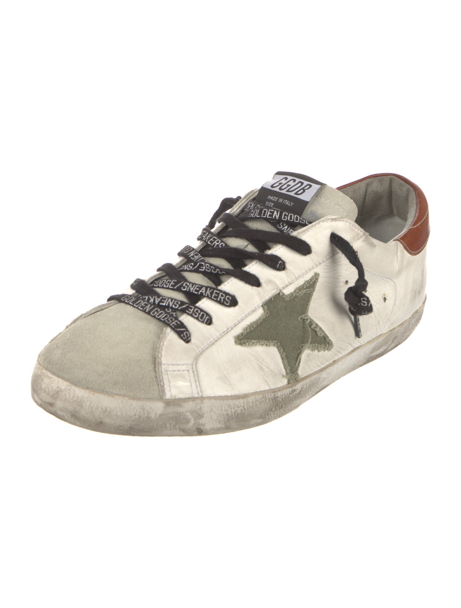 Golden Goose Leather Printed Sneakers