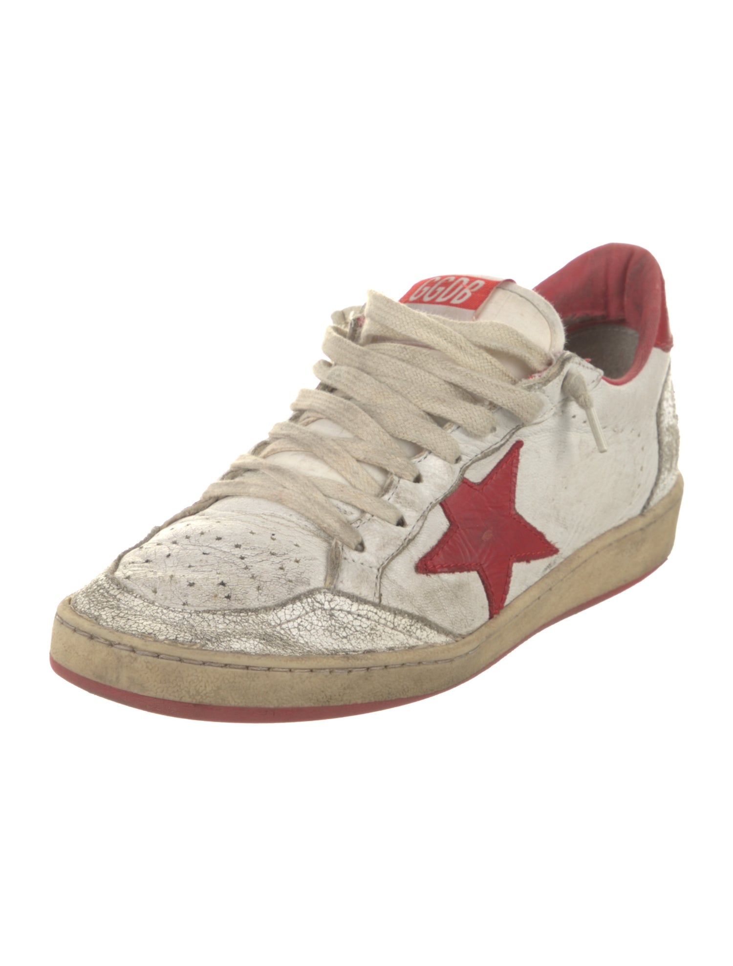 Golden Goose Leather Graphic Print Sneakers