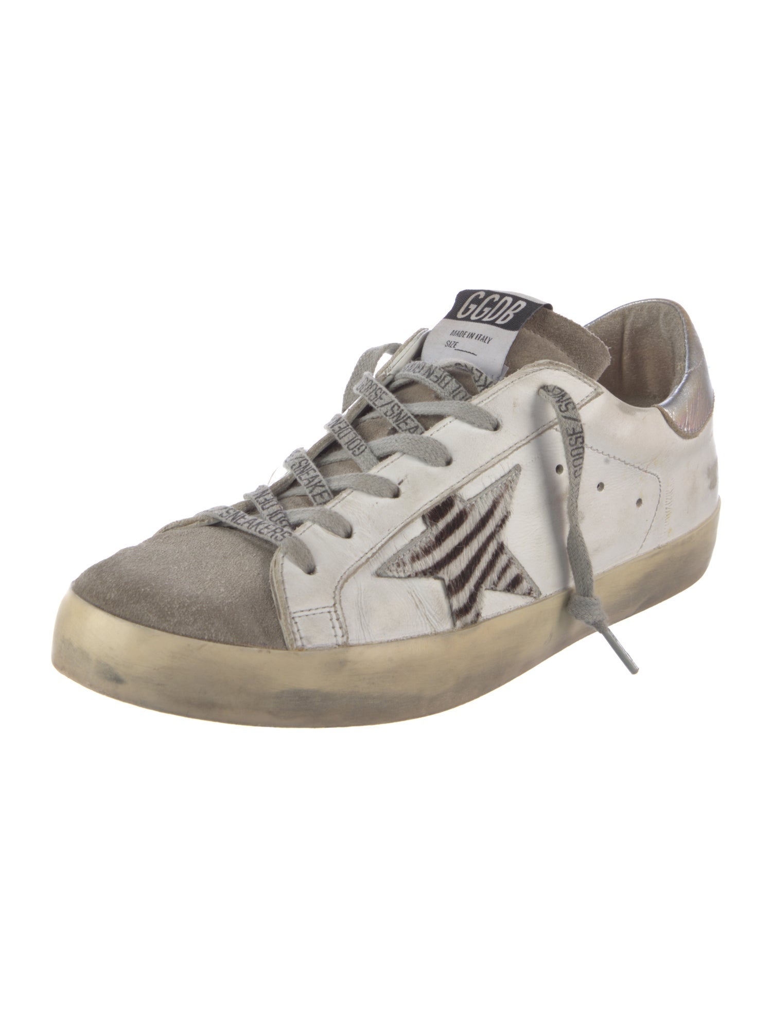 Golden Goose Leather Printed Sneakers