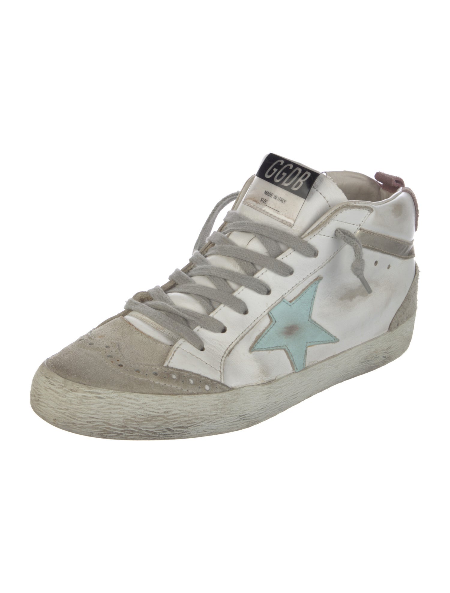 Golden Goose Leather Distressed Accents Sneakers