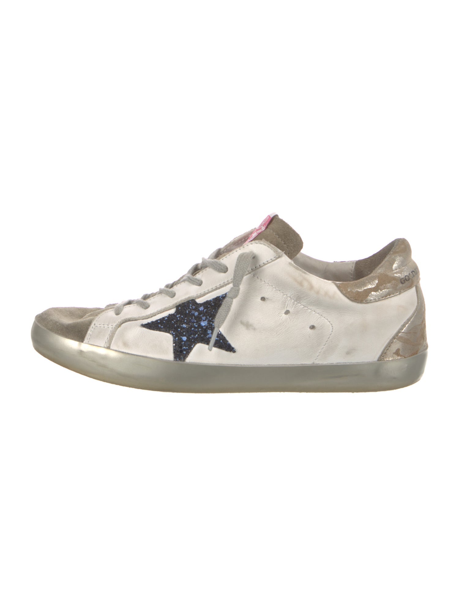 Golden Goose Leather Printed Sneakers