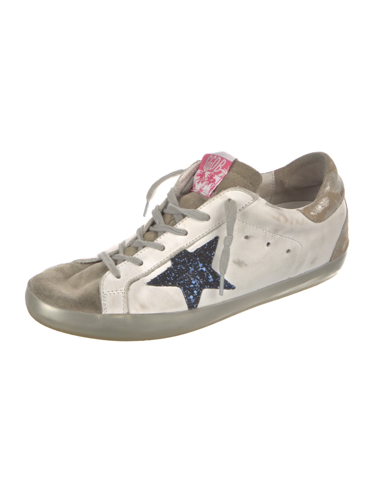 Golden Goose Leather Printed Sneakers