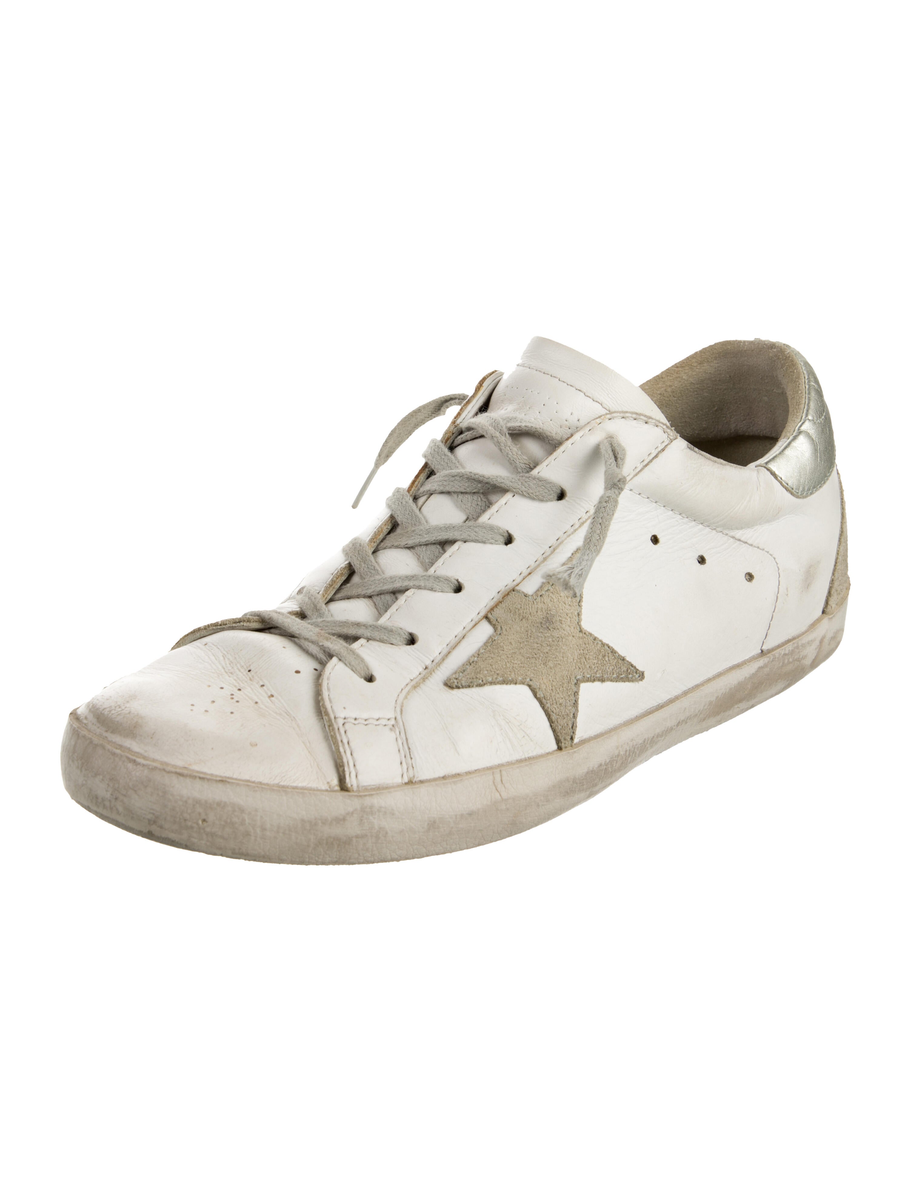 Golden Goose Leather Printed Sneakers